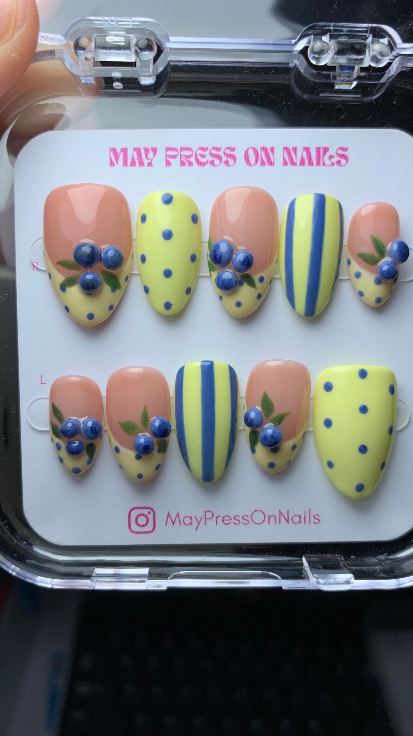 3D summer press-on nails M114