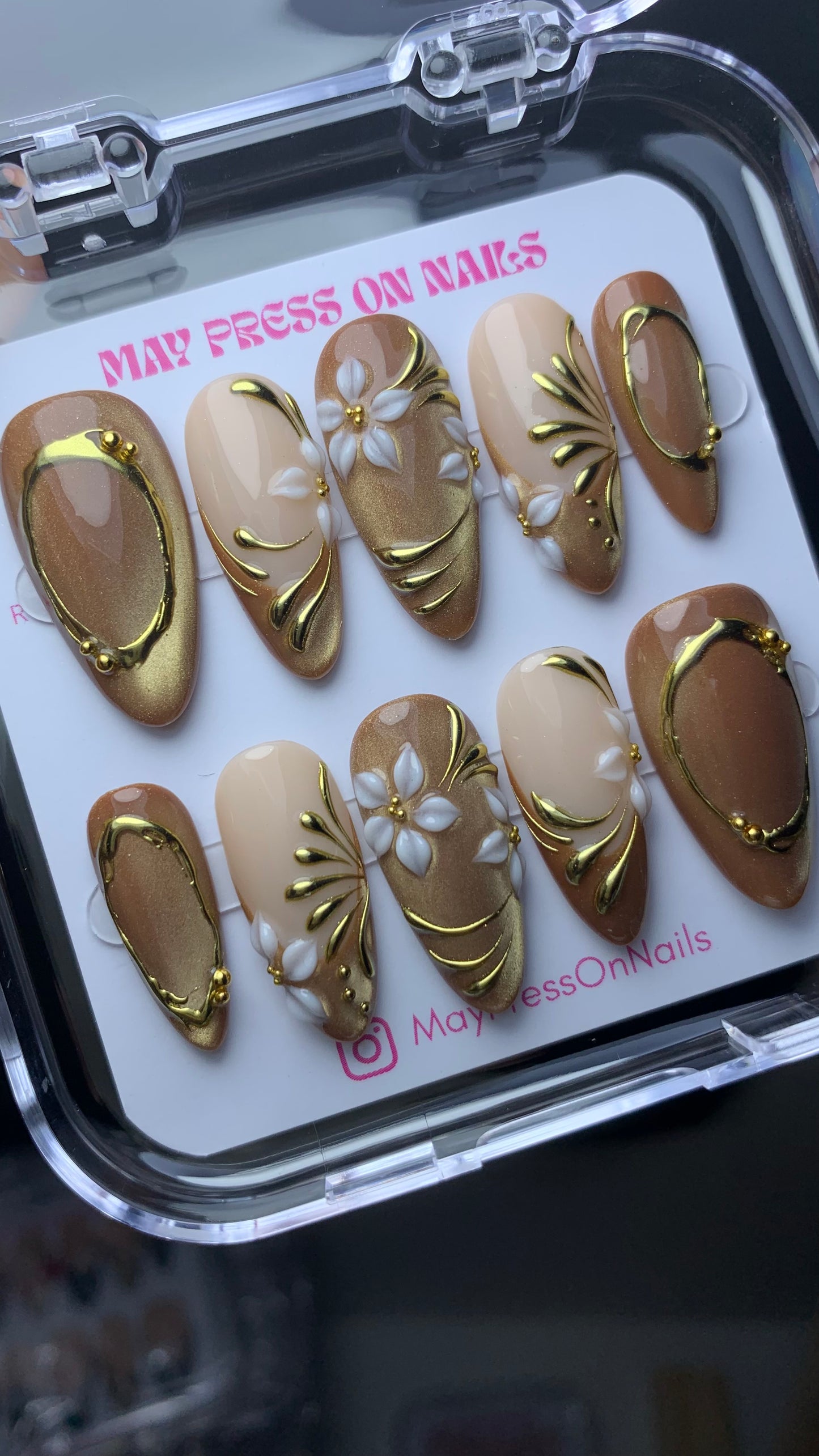 Autumn press on nails M03