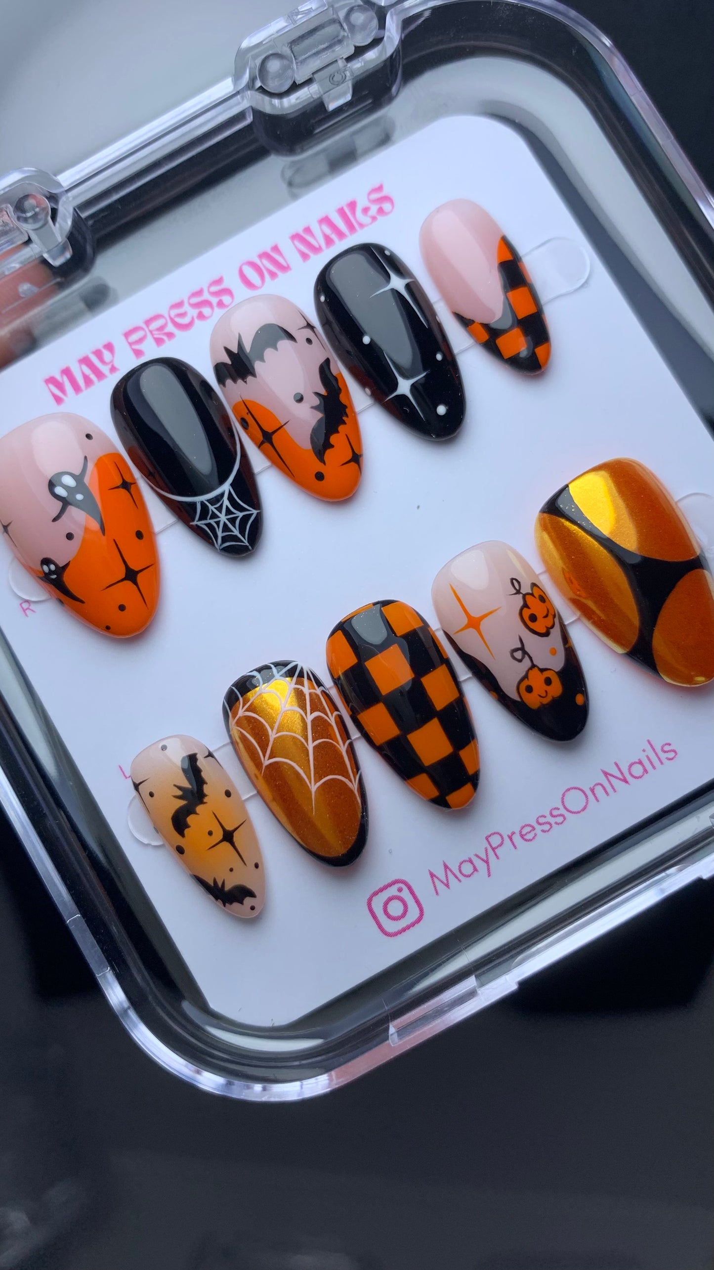 Autumn press-on nails M14