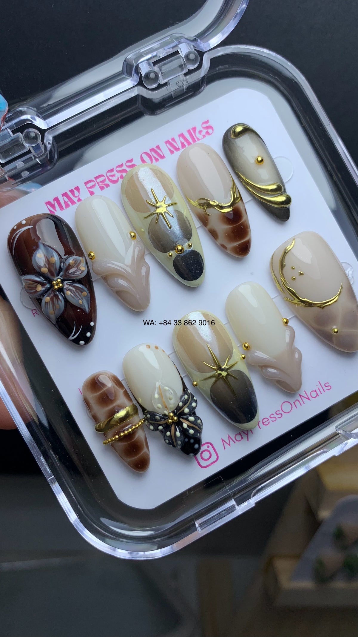 Autumn press on nails M15