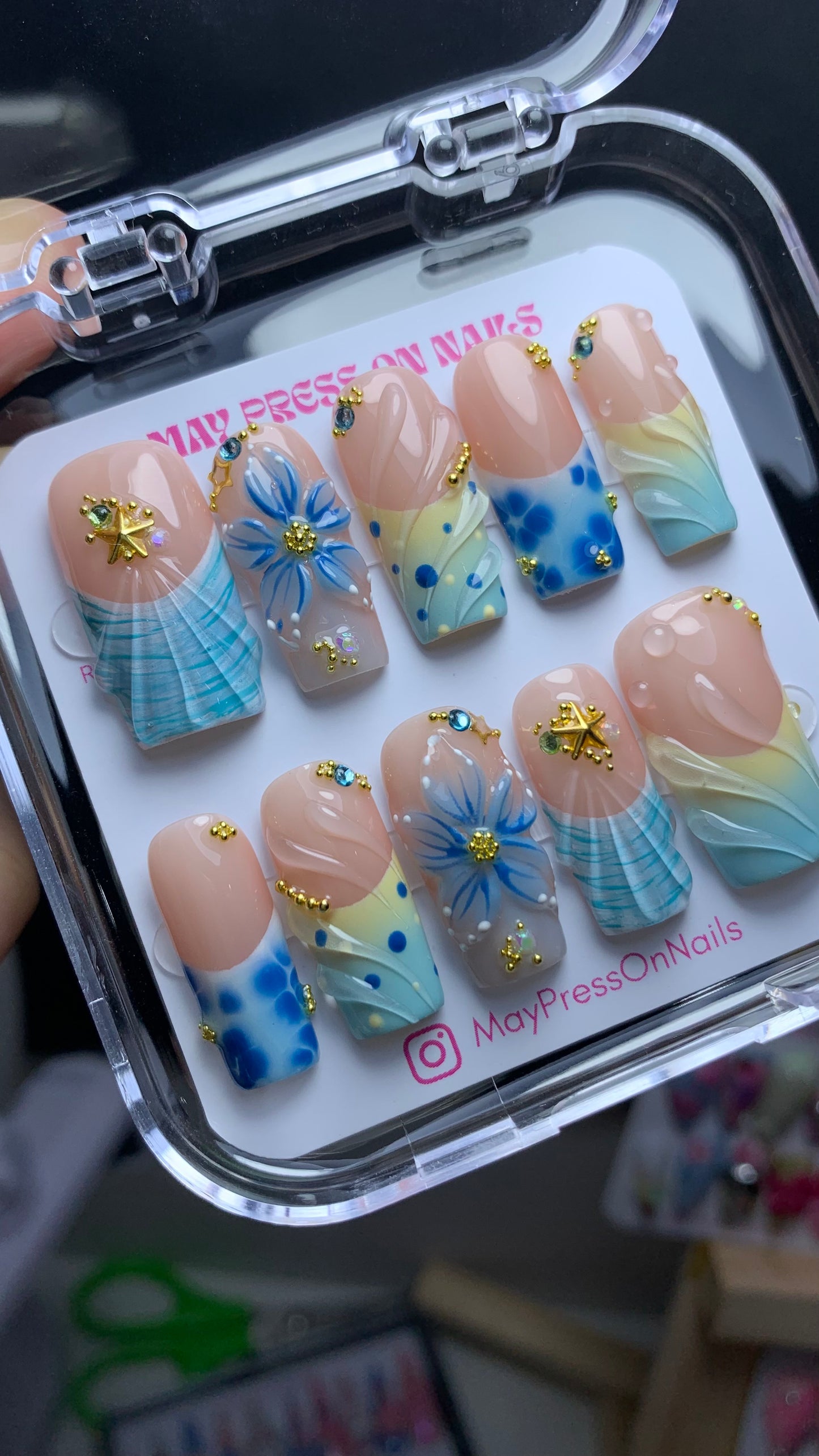 Summer press-on nails M121