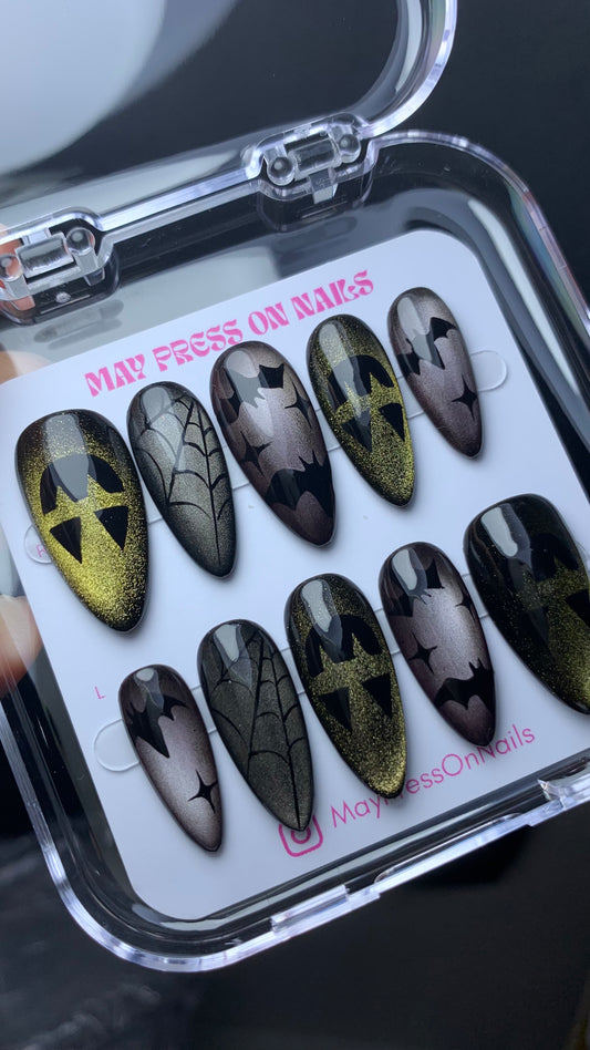 Halloween press on nails M04