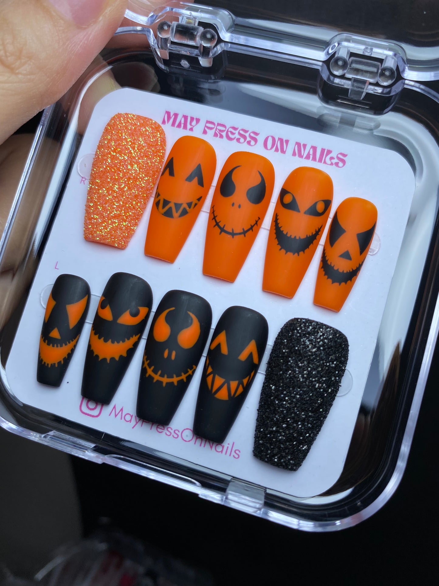 Autumn press-on nails M14