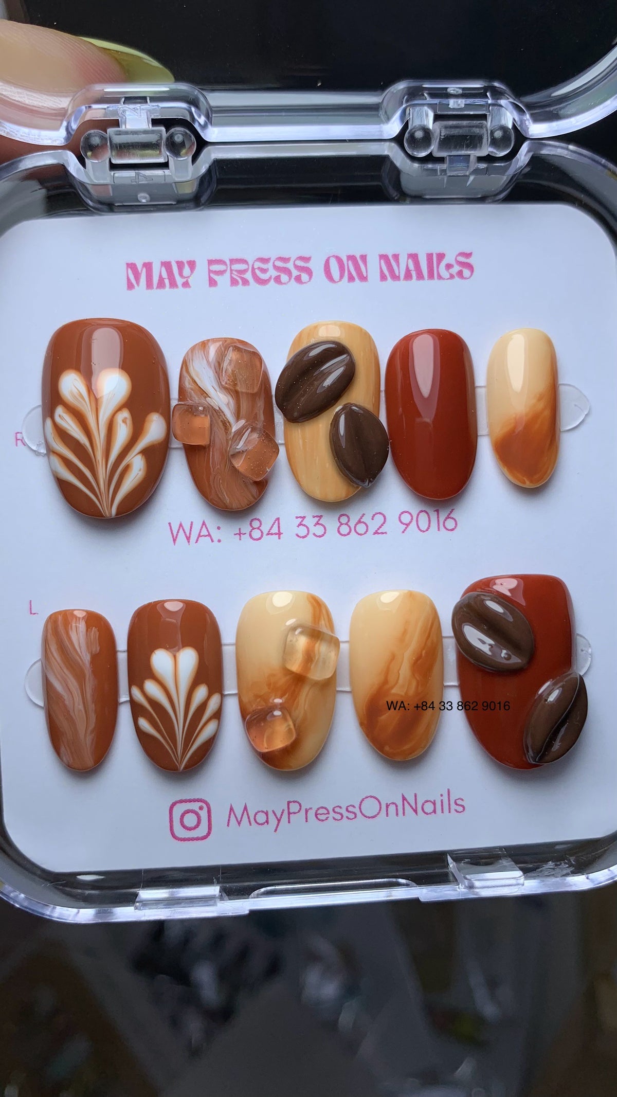 Autumn press on nails M18