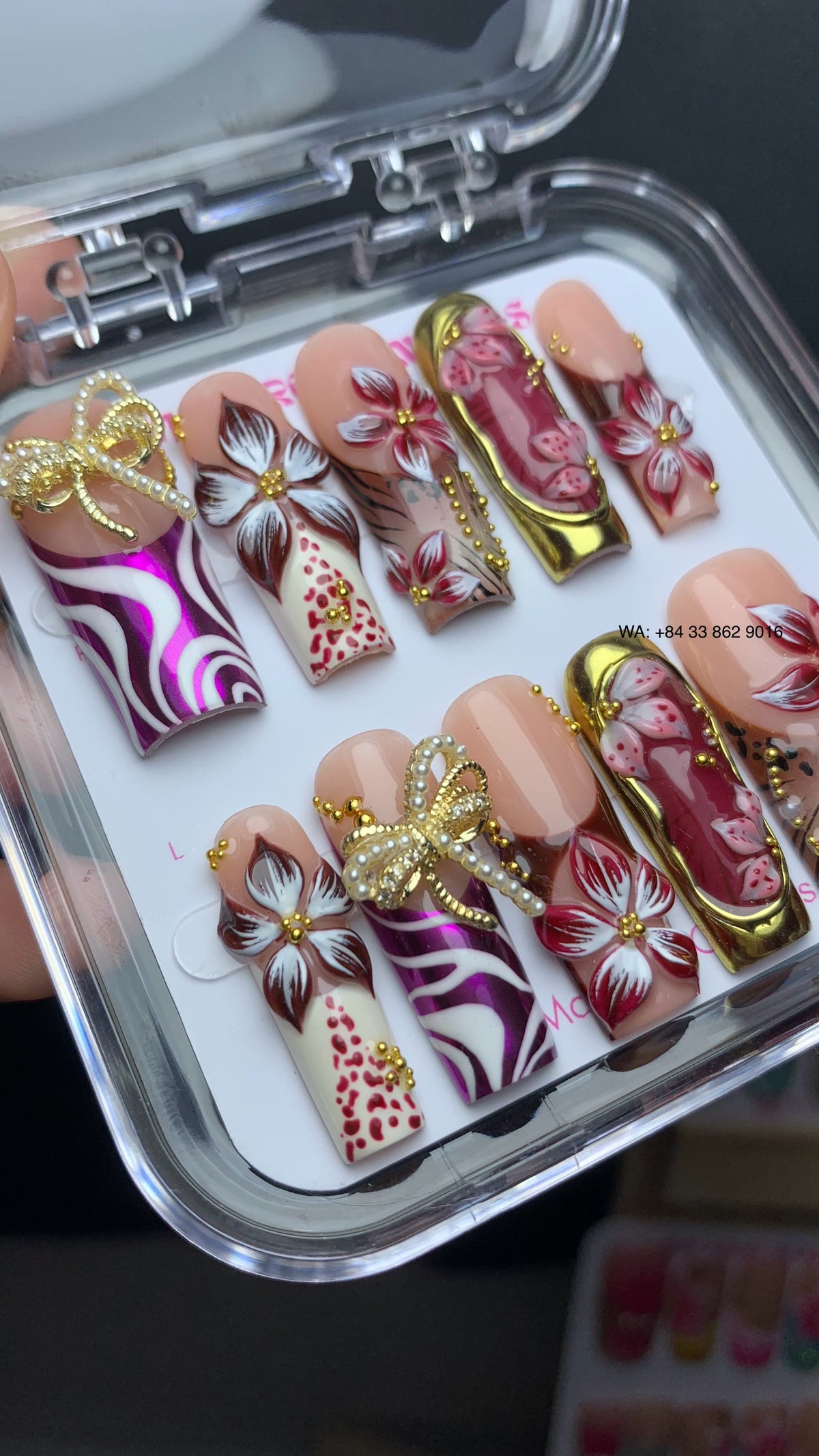Autumn press on nails M16