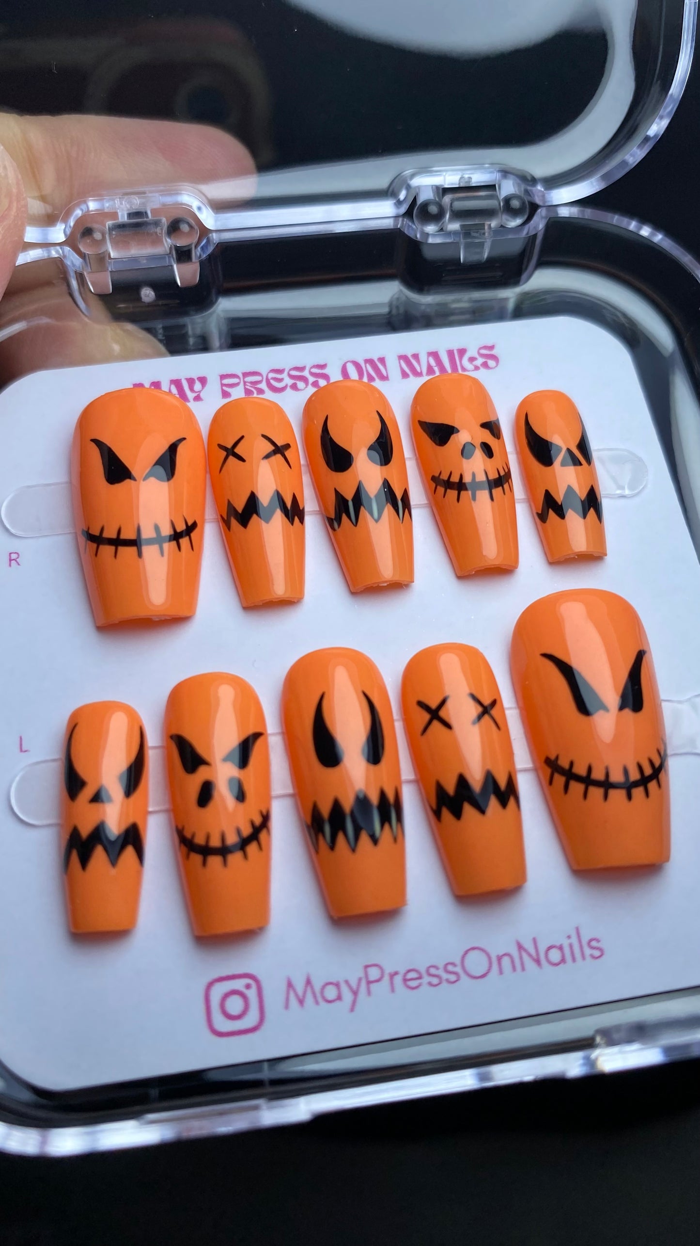 Autumn press-on nails M14
