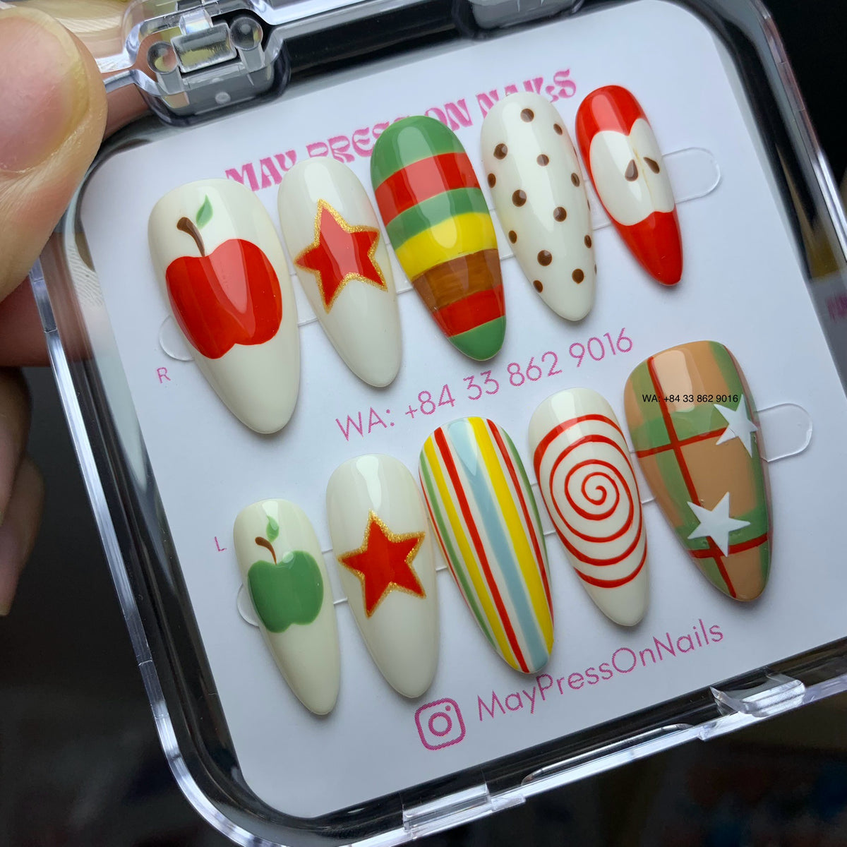 Autumn press on nails M19