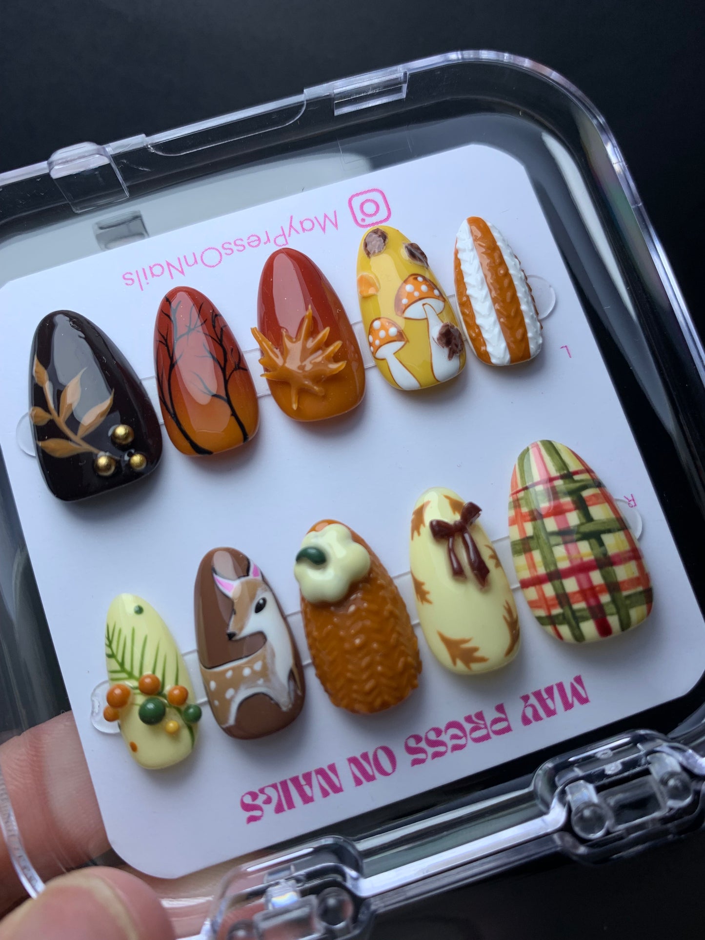 Autumn press on nails M11