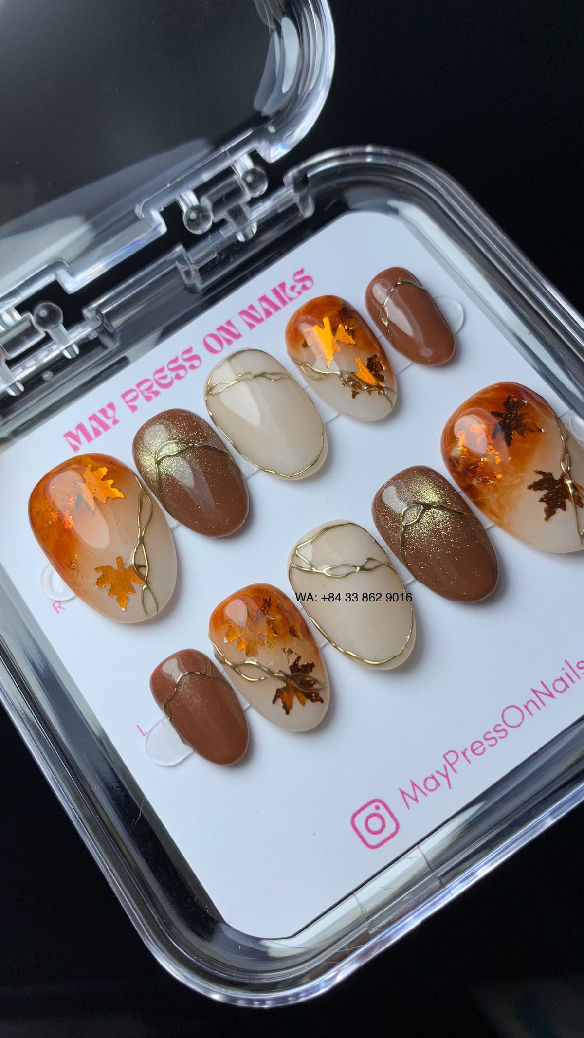 Autumn press on nails M21