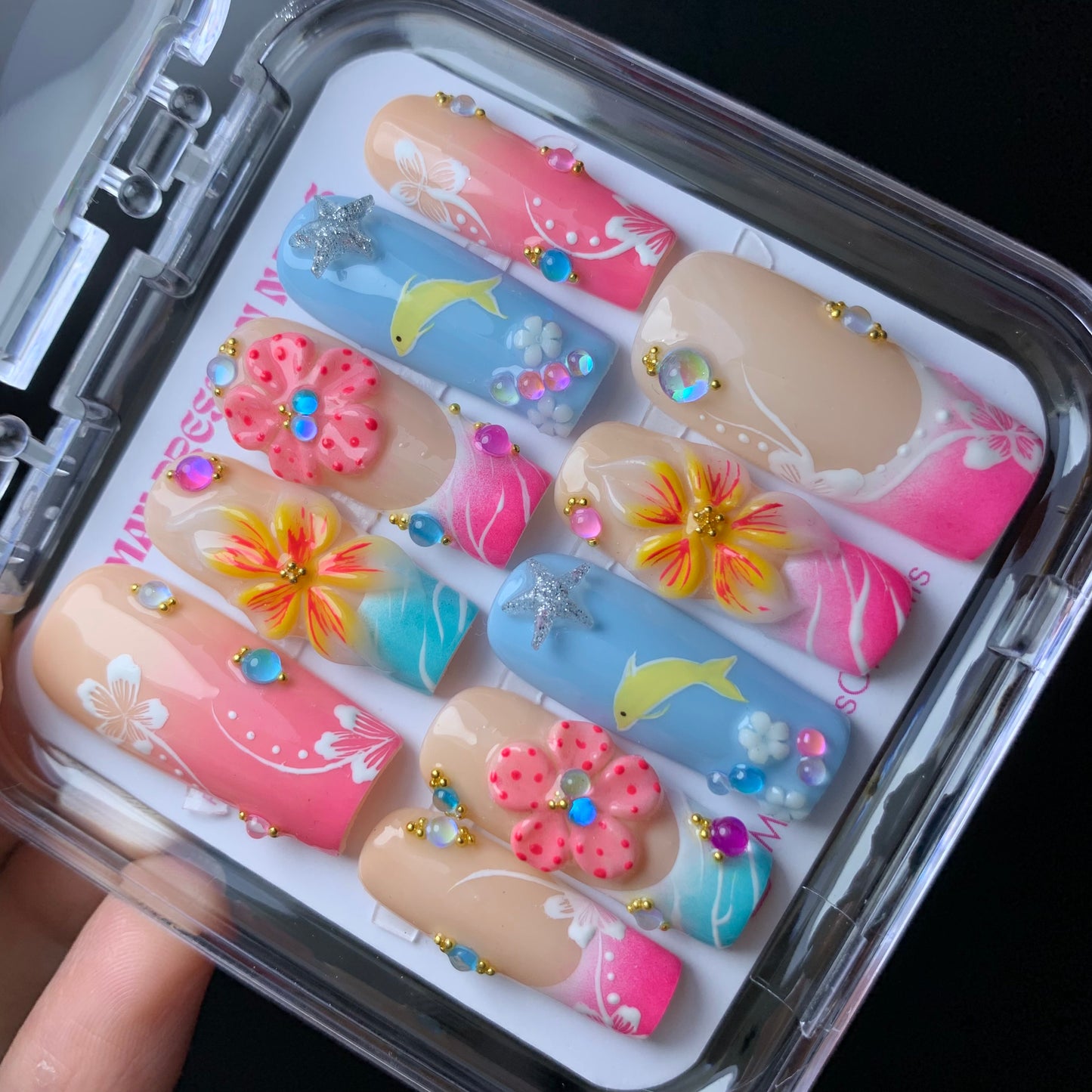 3D Summer Press-On Nails M111