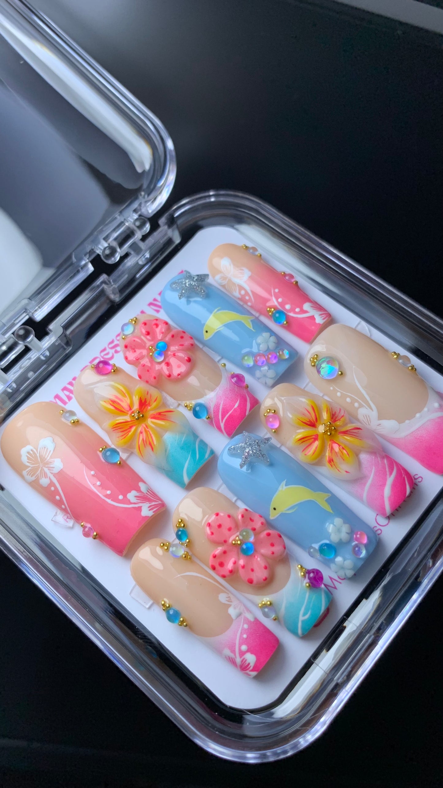 3D Summer Press-On Nails M111