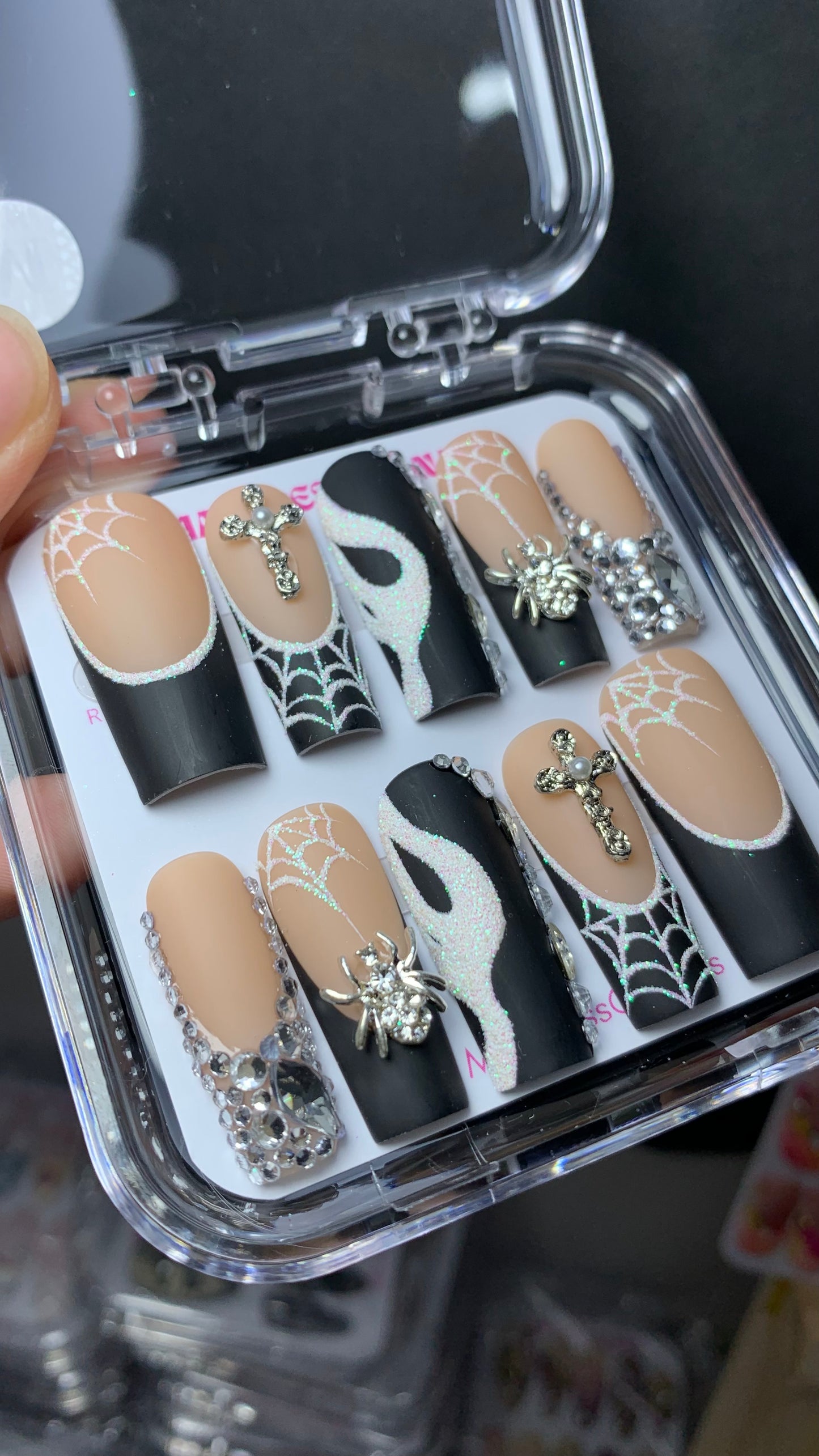 Ghost Halloween press-on nails