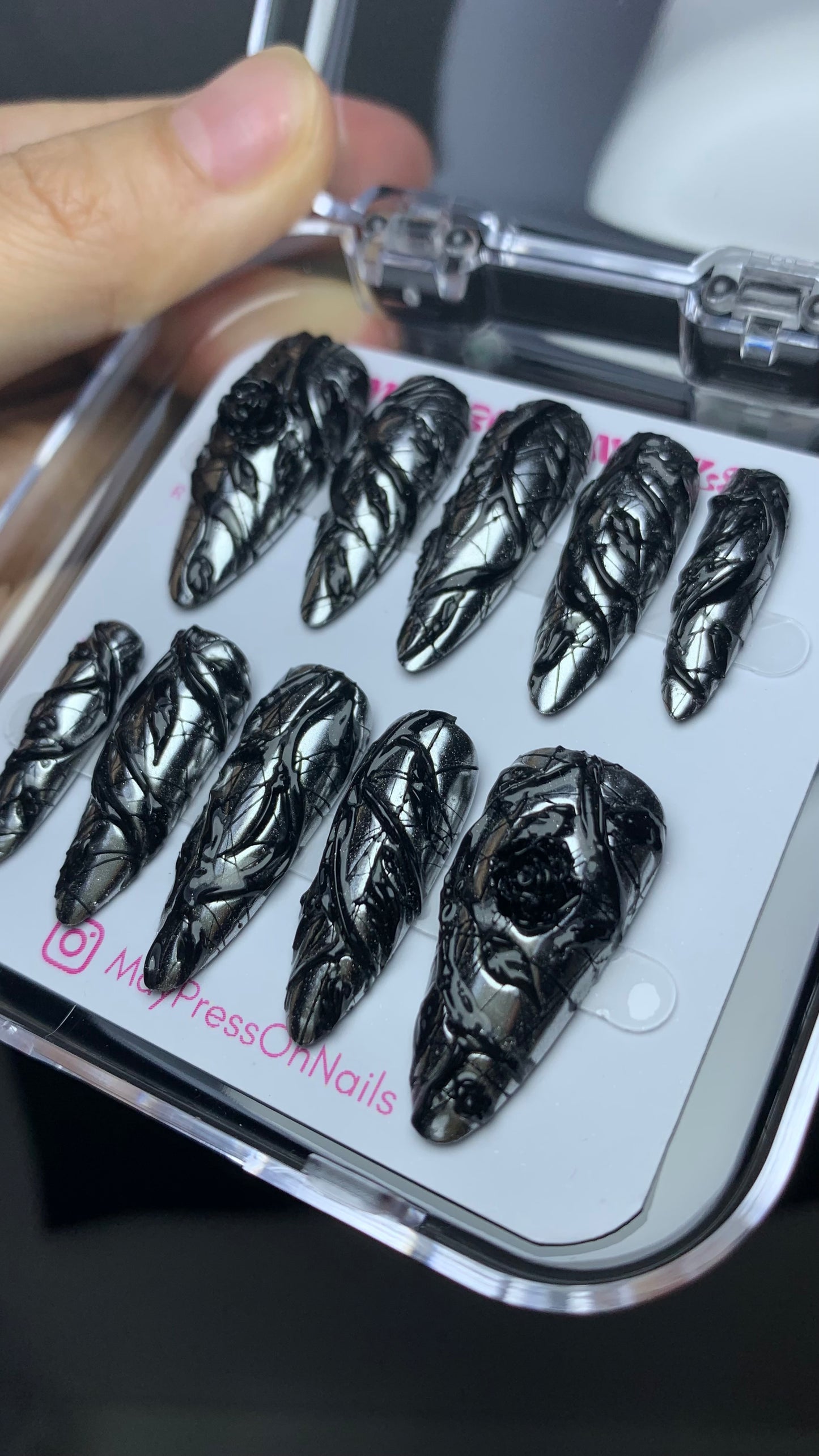 Autumn press-on nails M14