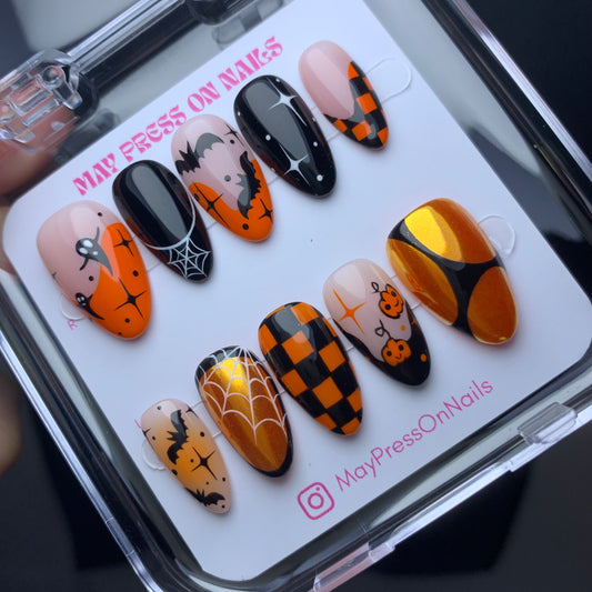 Autumn press-on nails M14