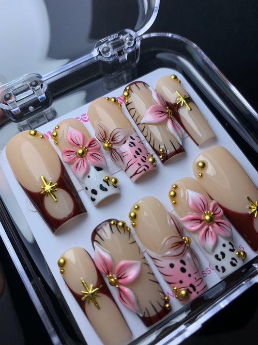 Autumn press on nails M12
