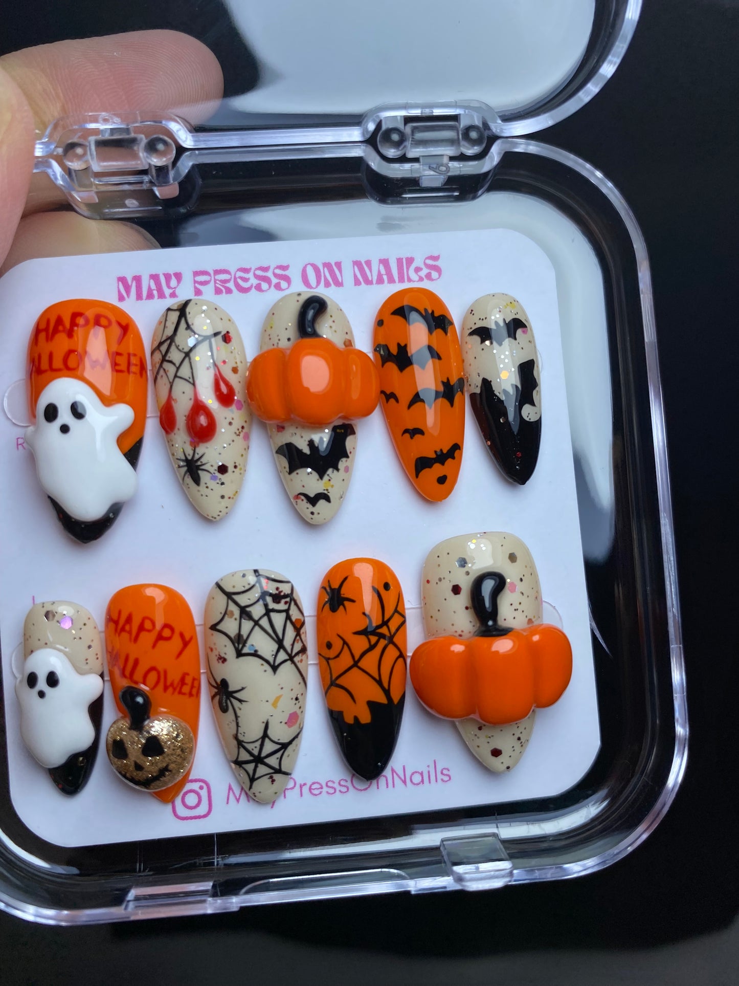 Autumn press-on nails M14