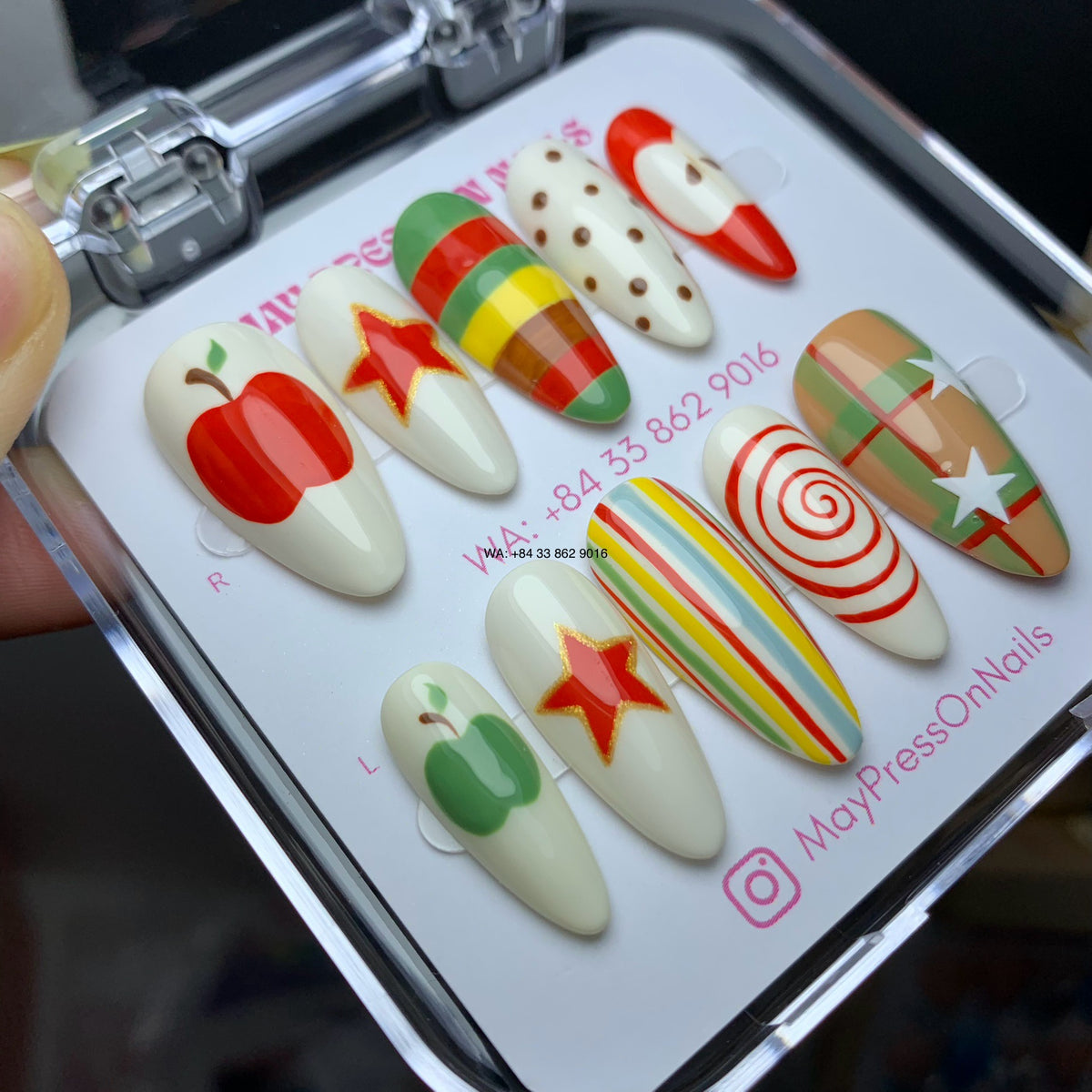 Autumn press on nails M19