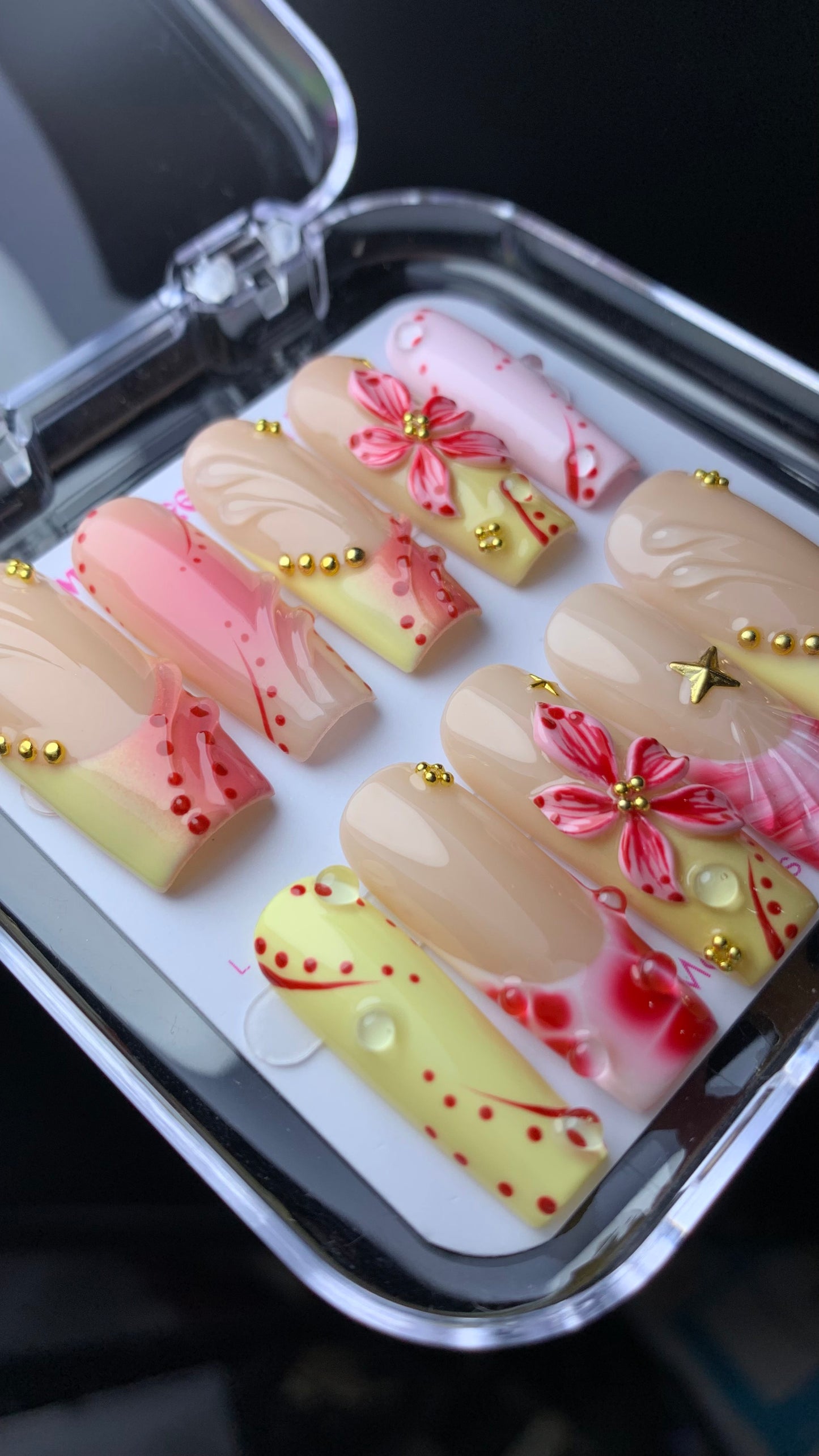 3D summer press-on nails M02