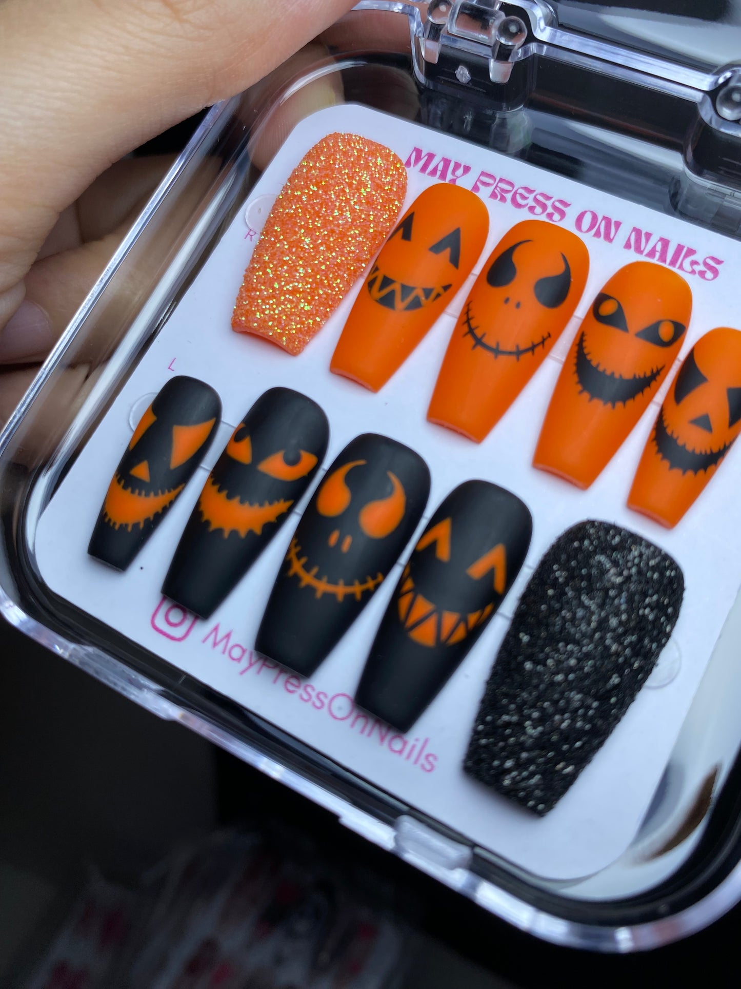 Autumn press-on nails M14