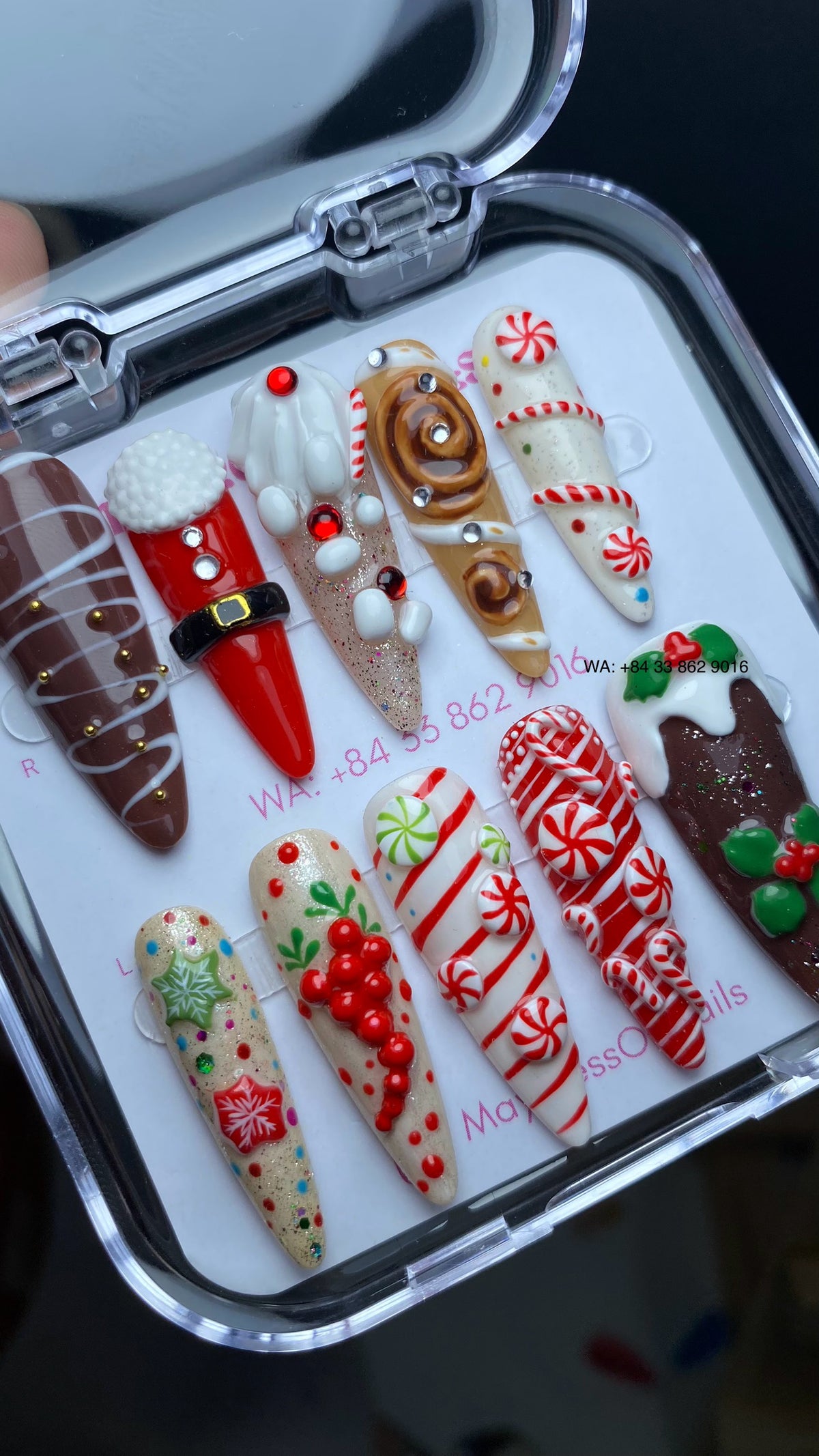 Christmas Press On Nails 02