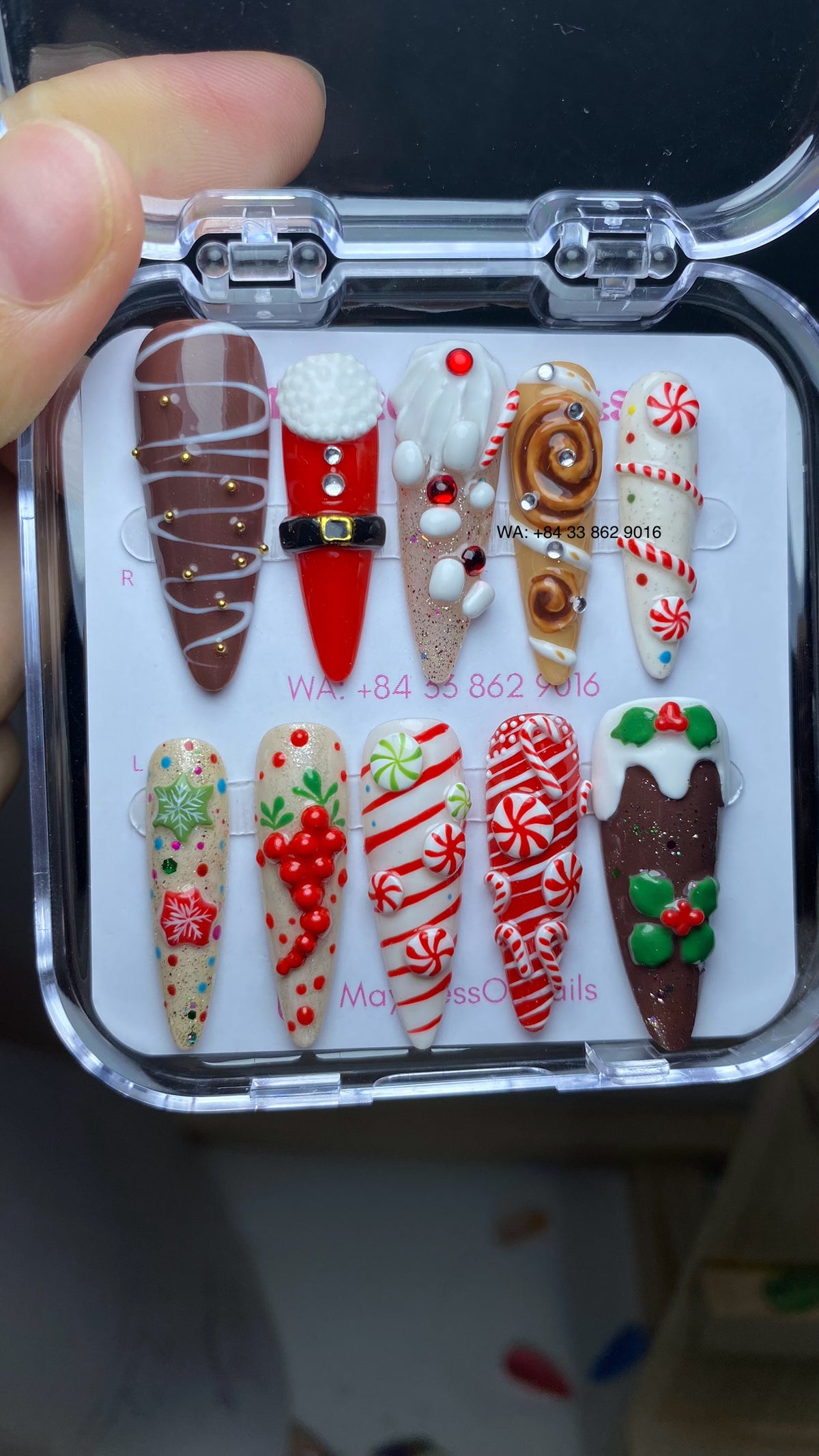 Christmas Press On Nails 02