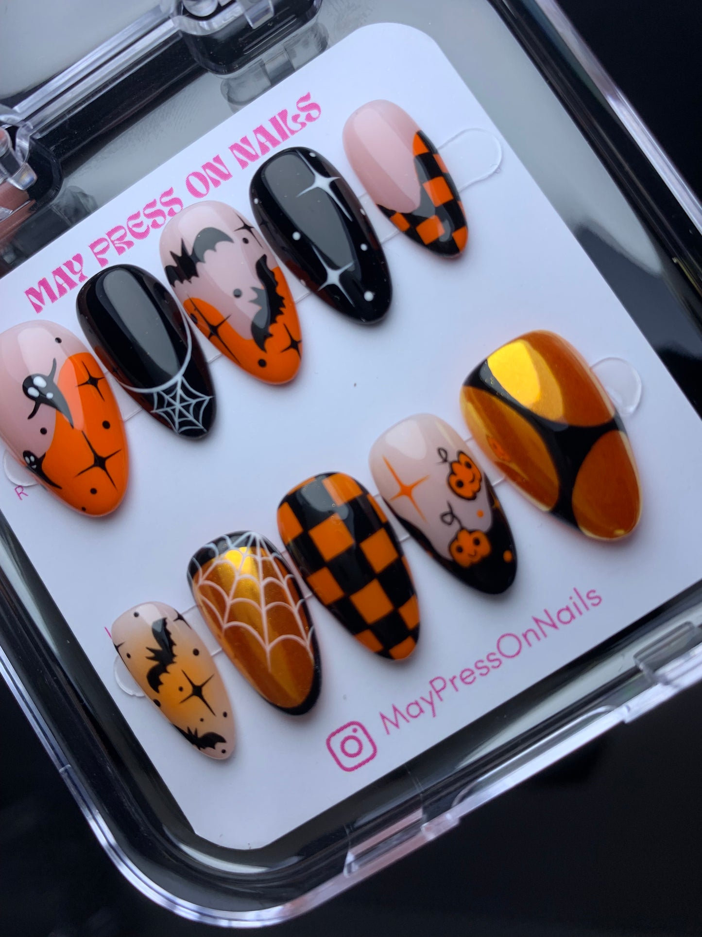 Autumn press-on nails M14