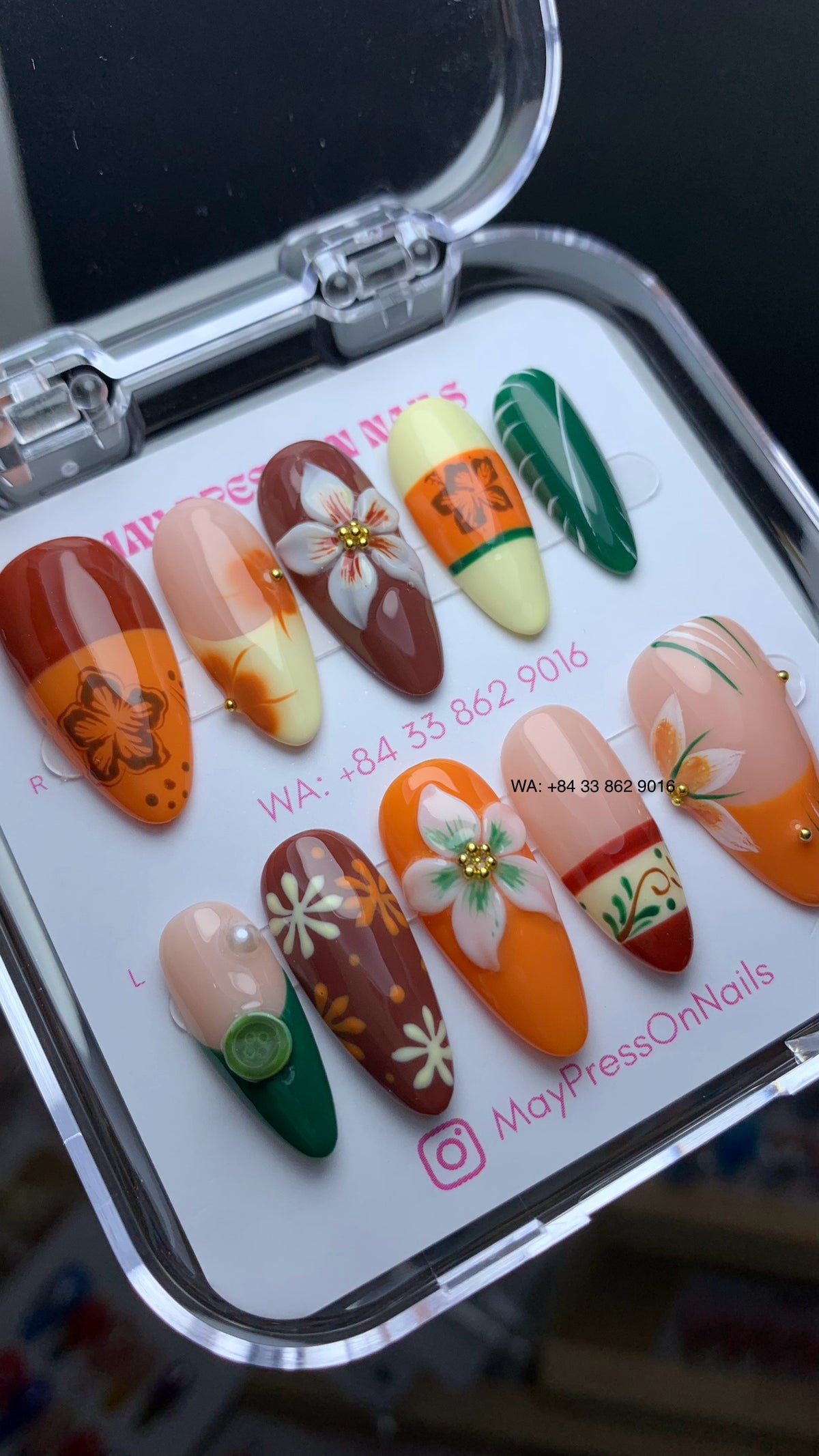 Autumn press on nails M22