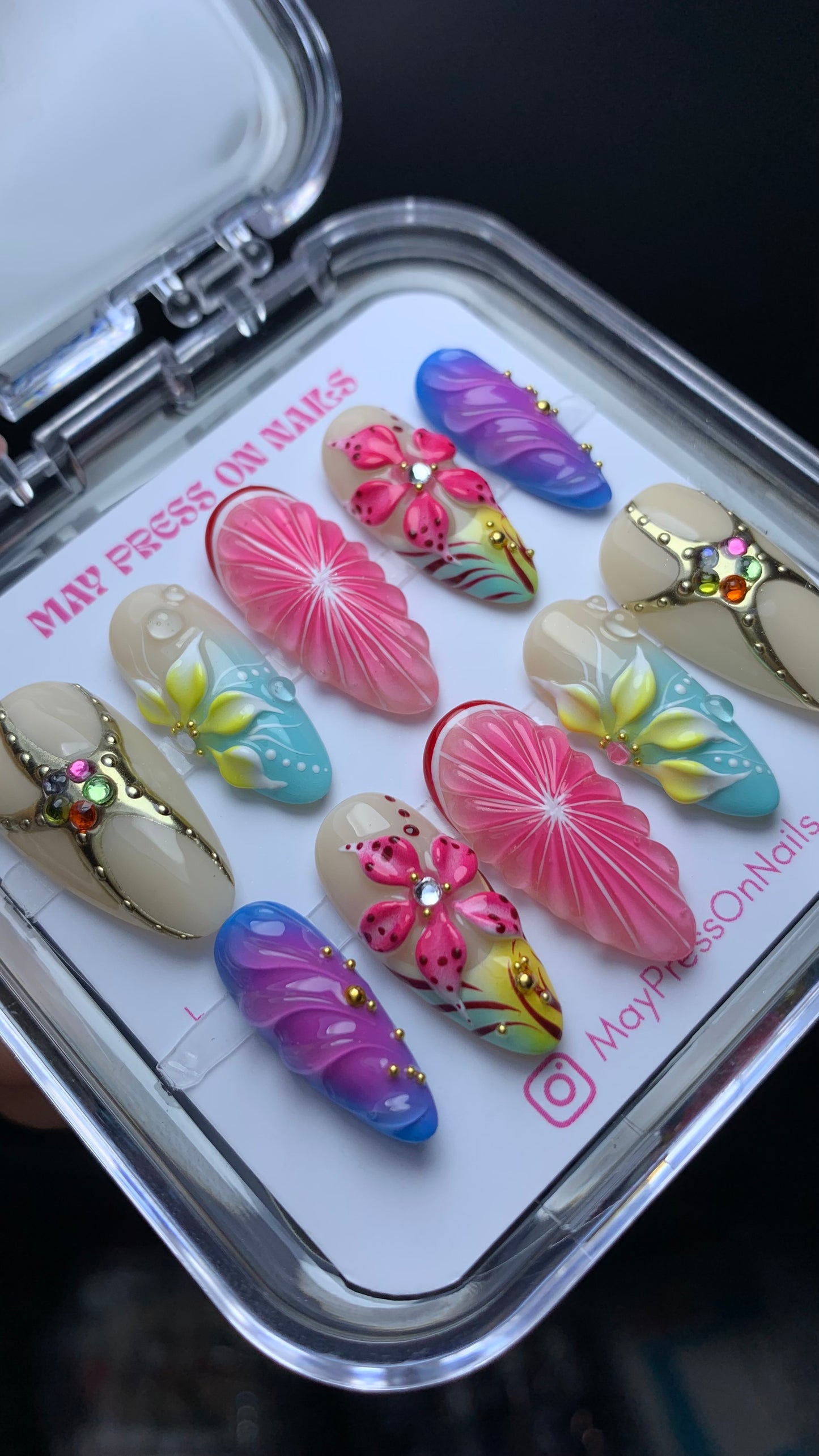 3D Summer Press-On Nails M08