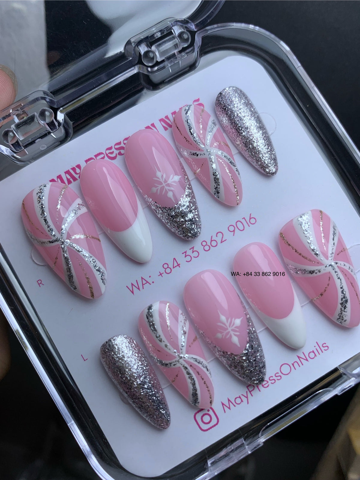Christmas Press On Nails 01