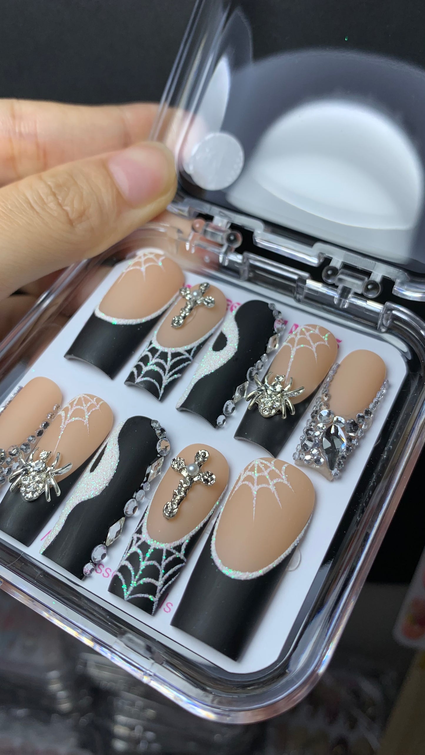 Ghost Halloween press-on nails