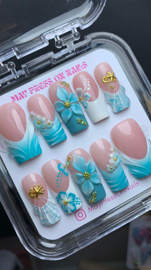 Summer press-on nails M123