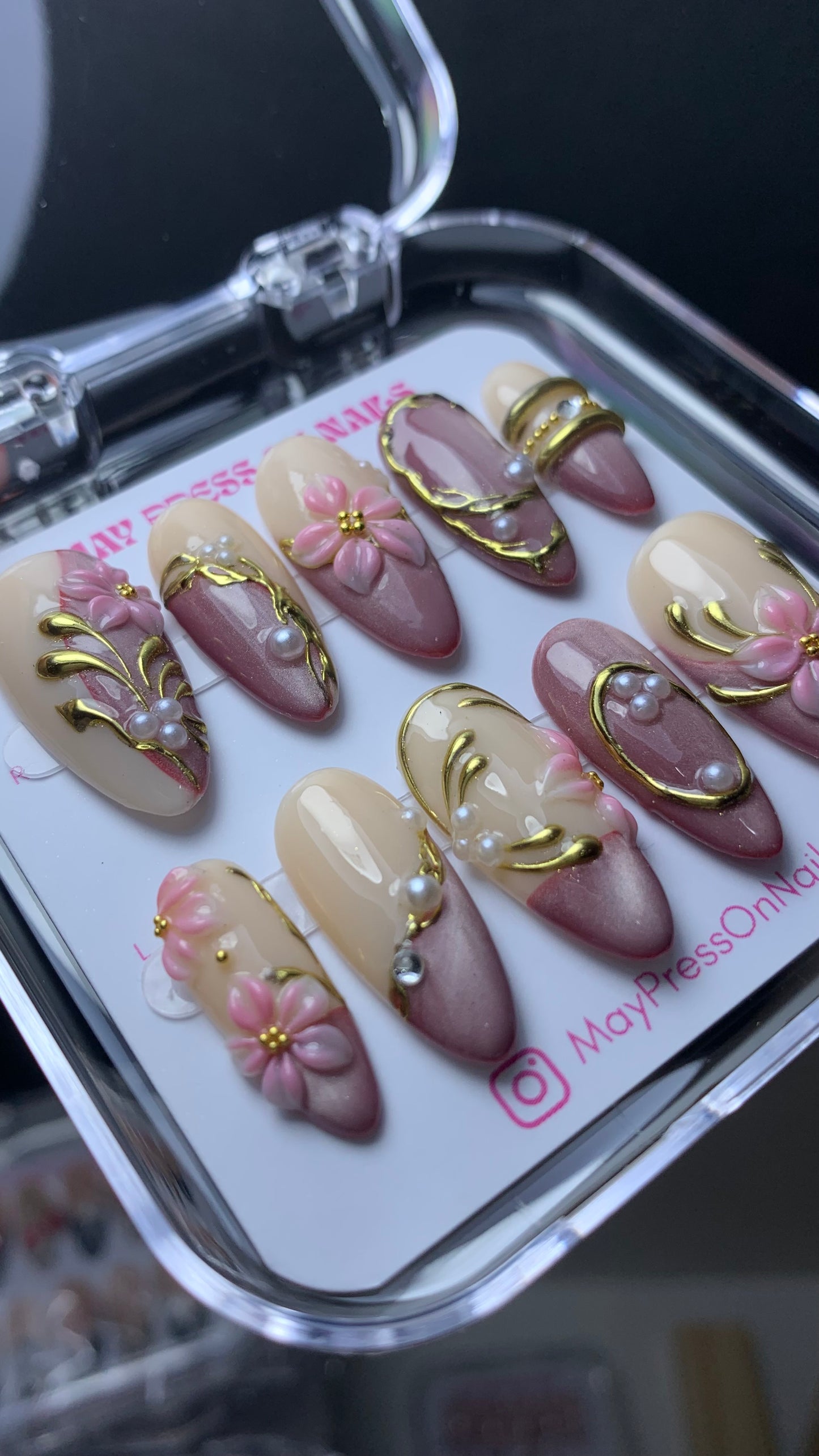 Autumn press-on nails M06