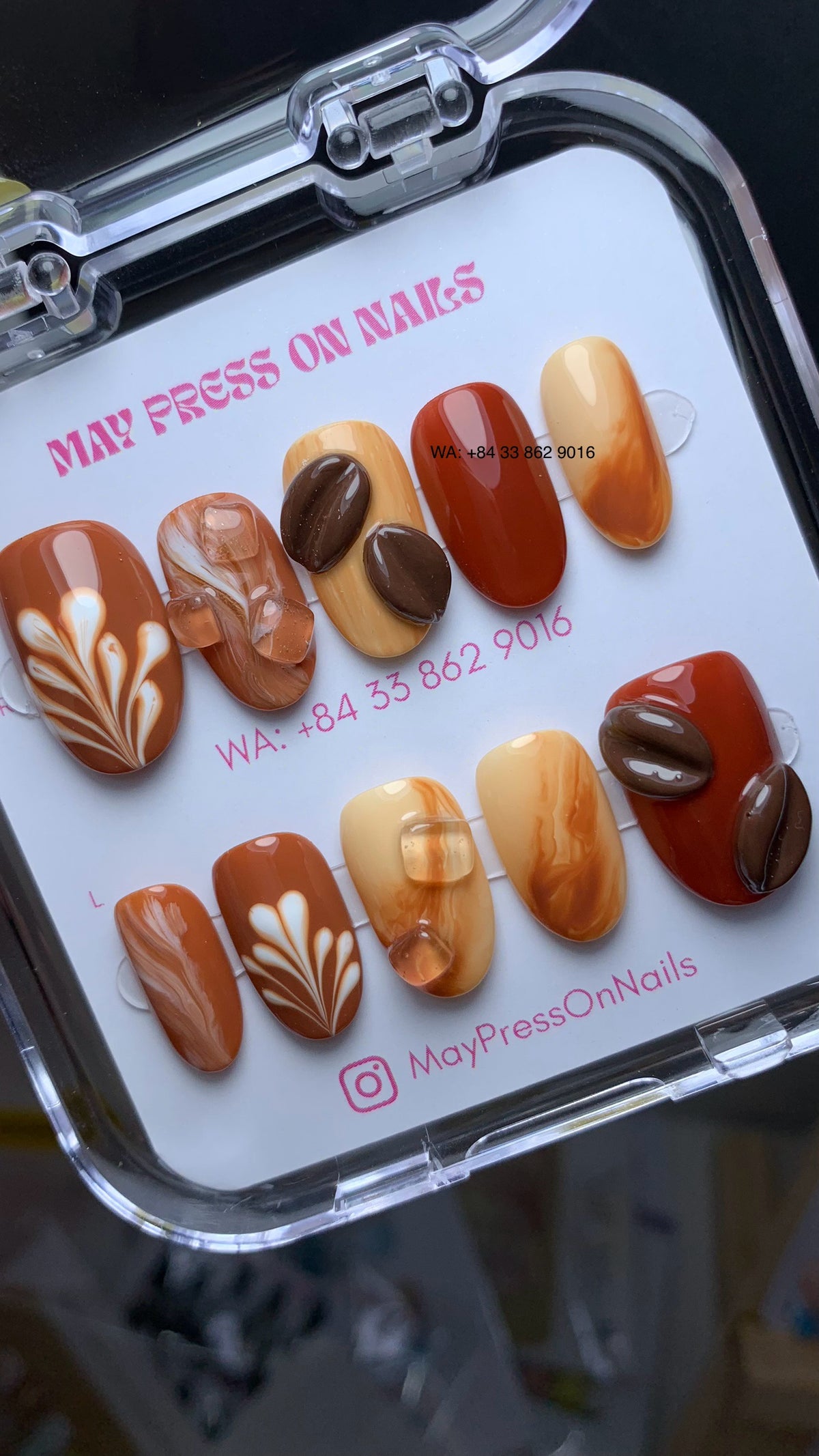 Autumn press on nails M18