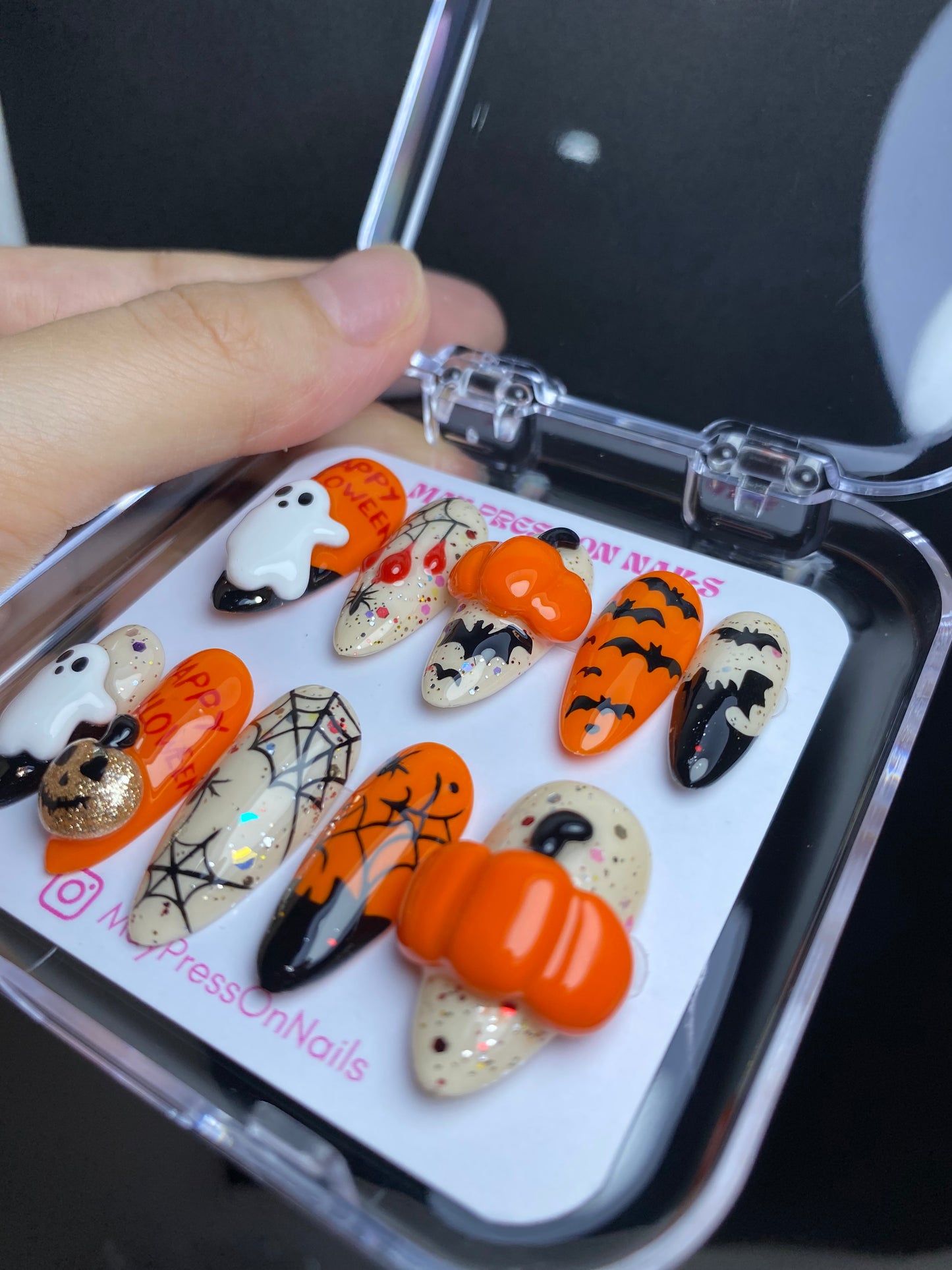 Autumn press-on nails M14