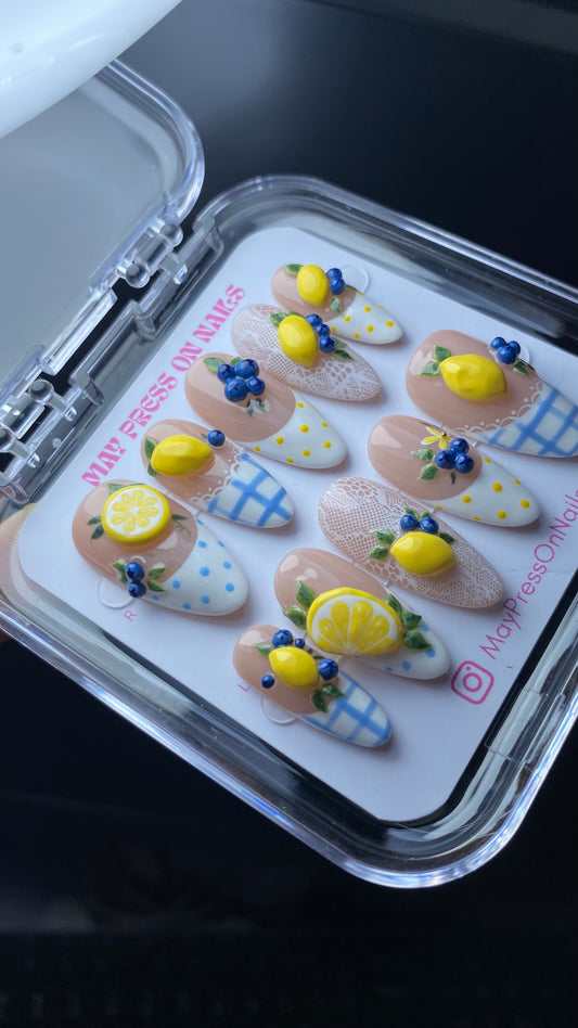 3D summer press-on nails M115