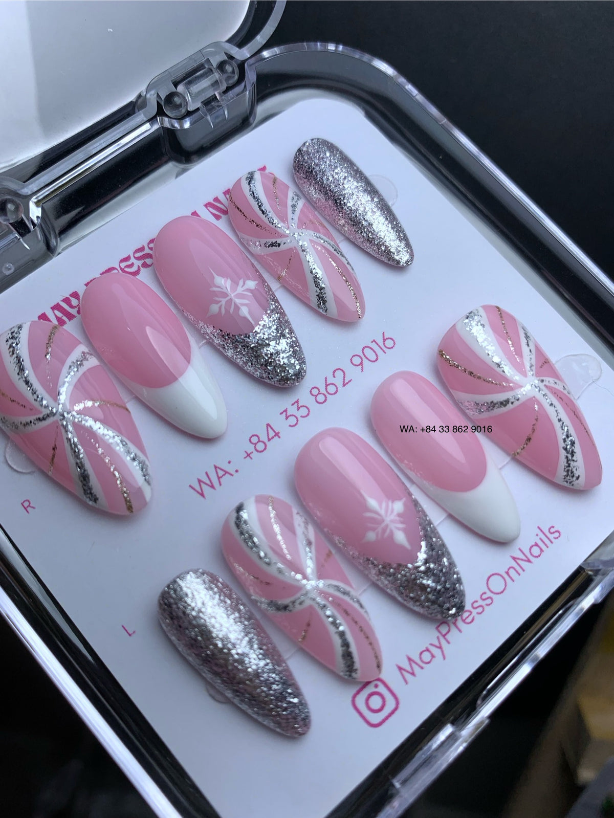 Christmas Press On Nails 01