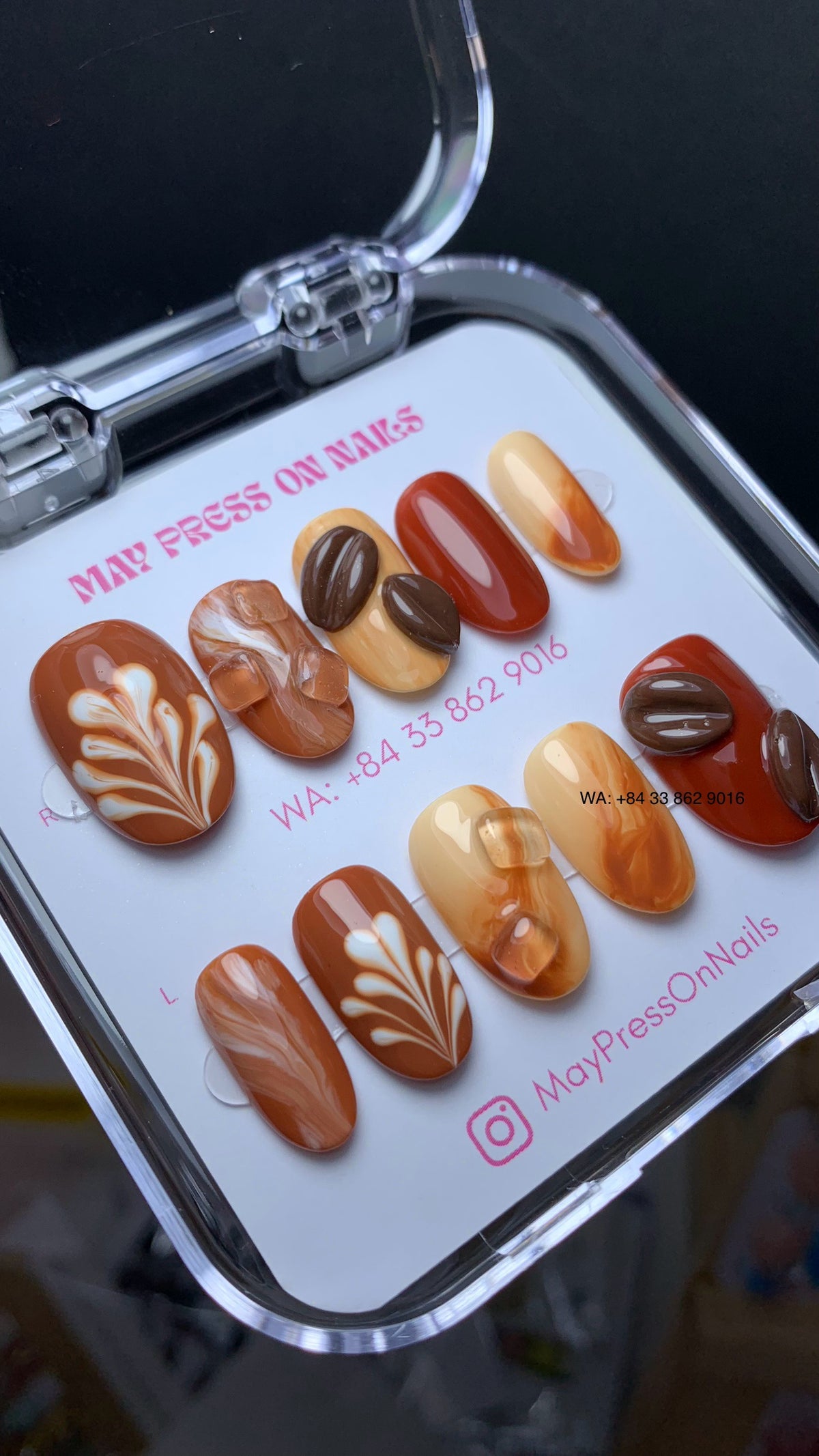 Autumn press on nails M18
