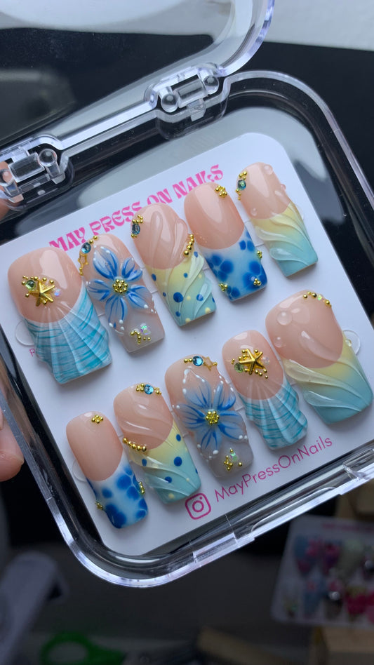 Summer press-on nails M121