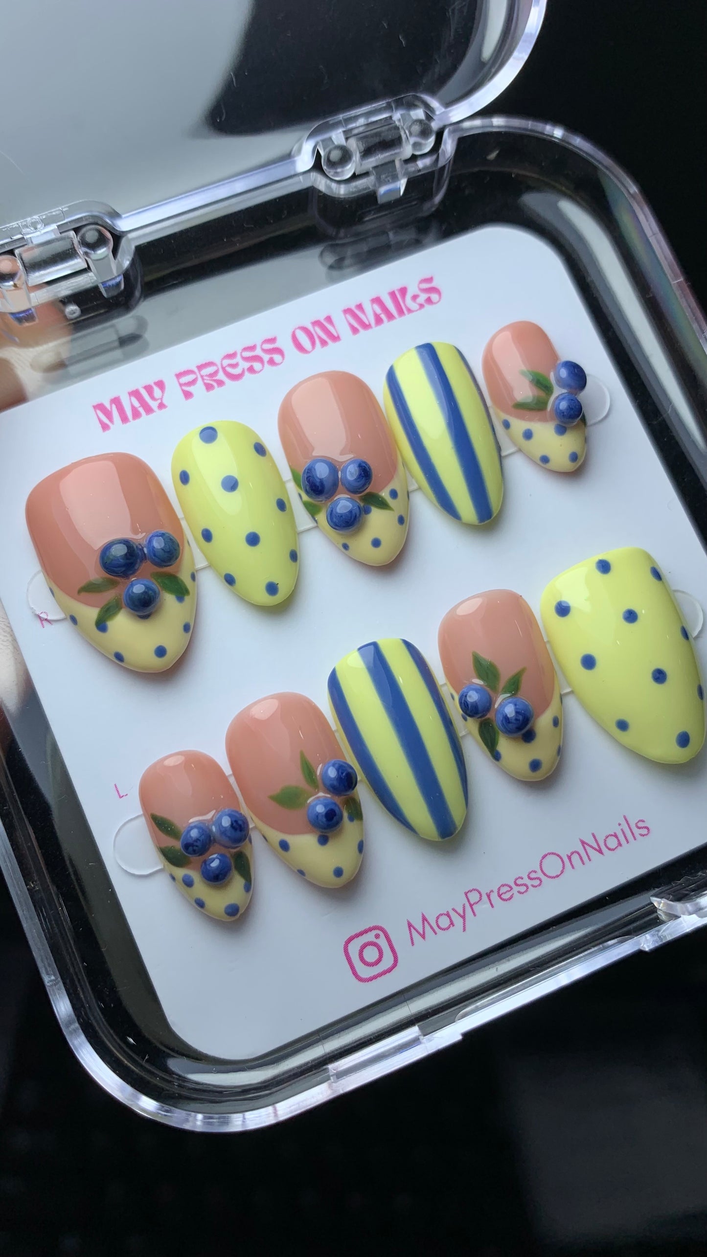 3D summer press-on nails M114