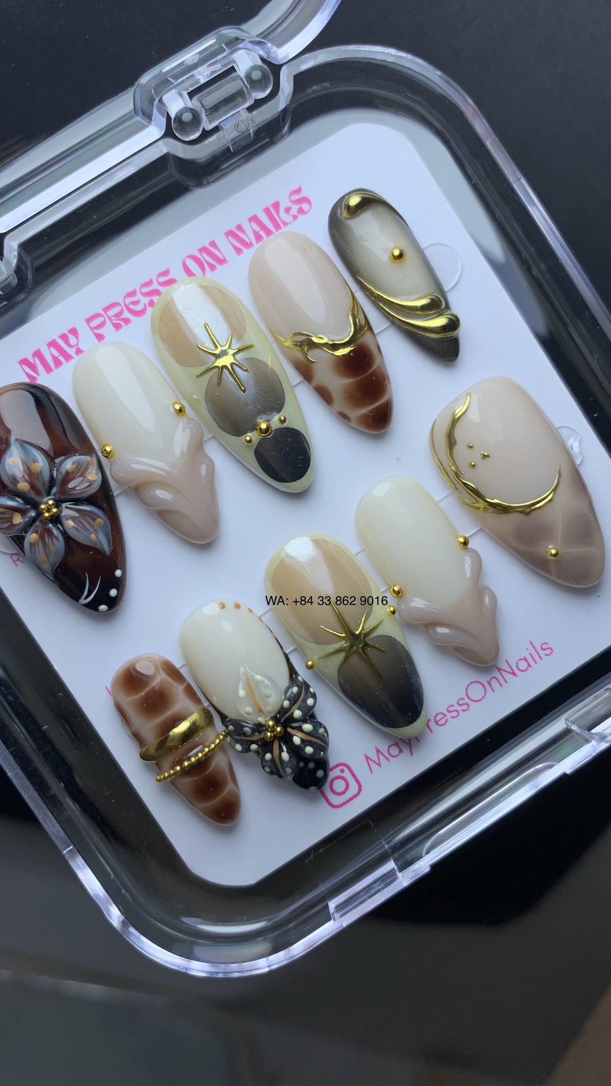 Autumn press on nails M15