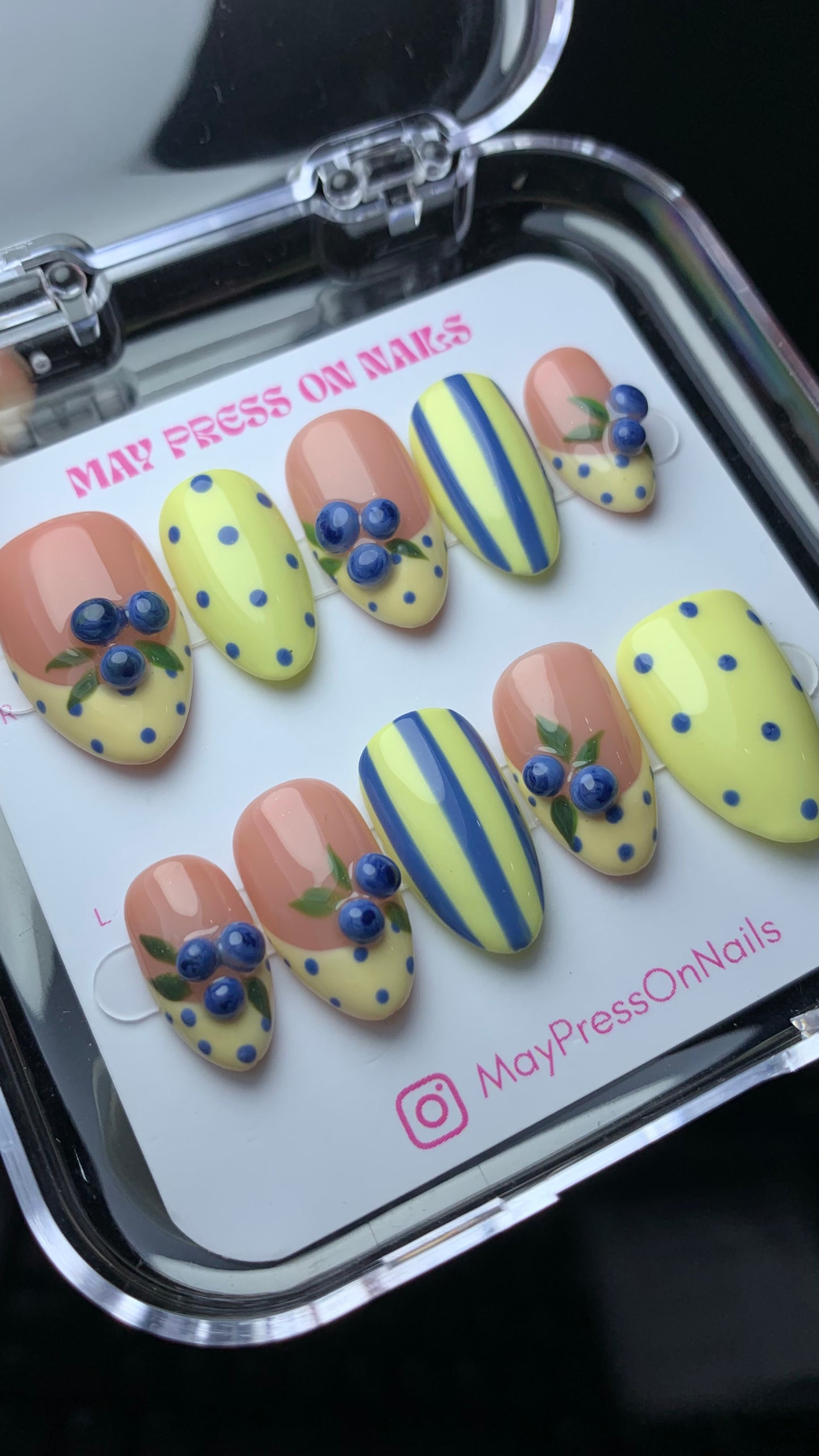 3D summer press-on nails M114