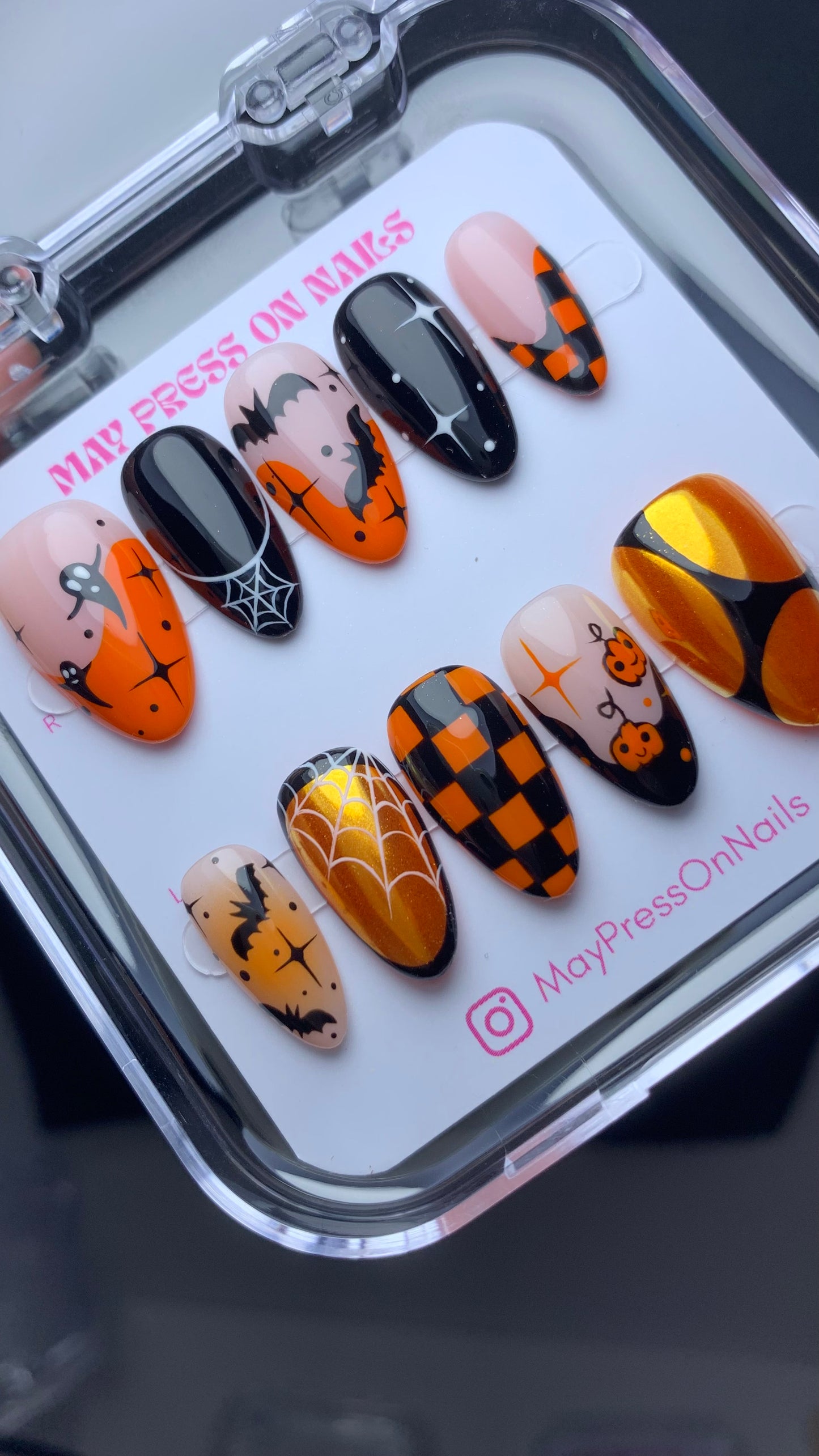 Autumn press-on nails M14