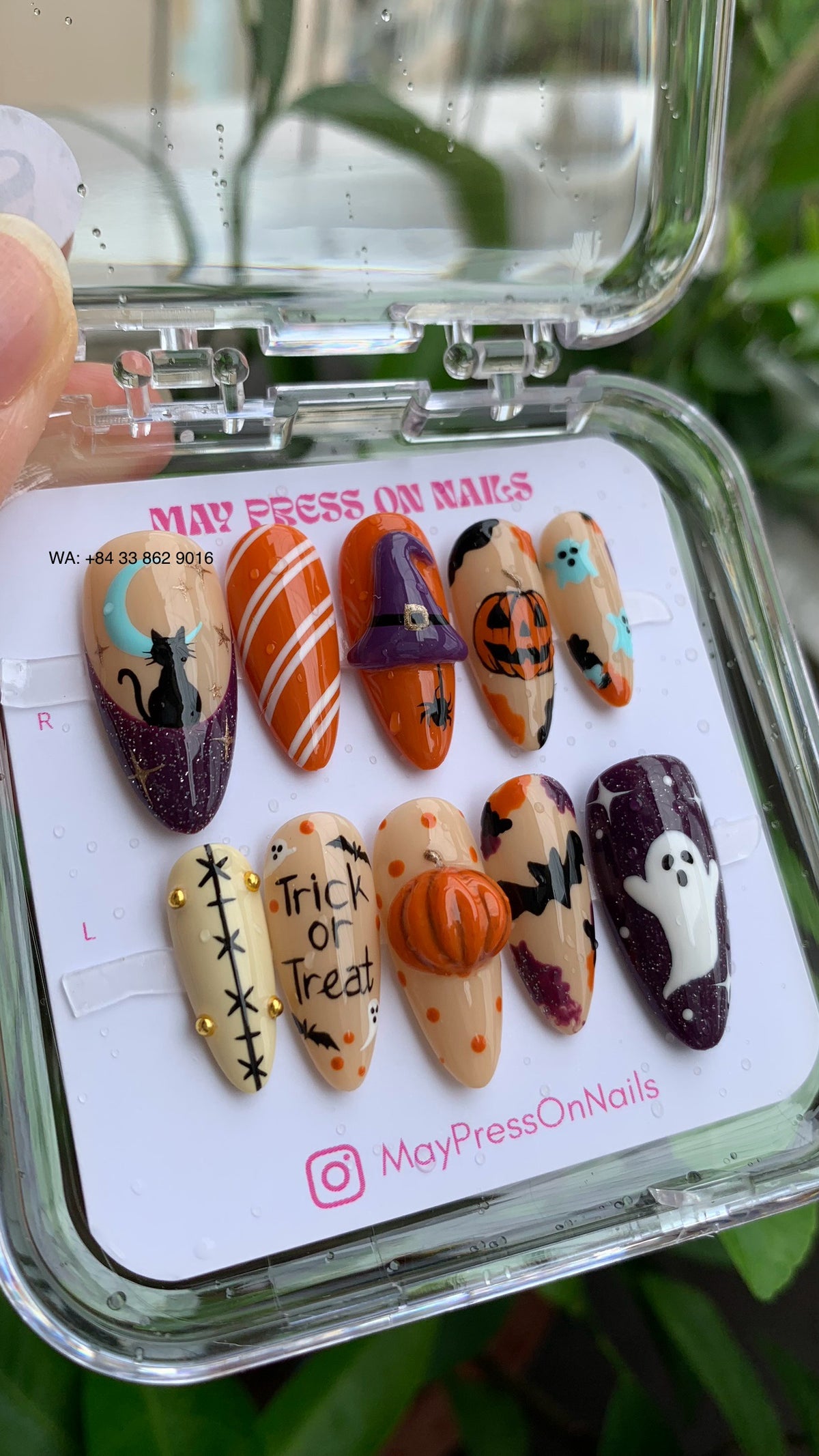 Halloween press on nails M23