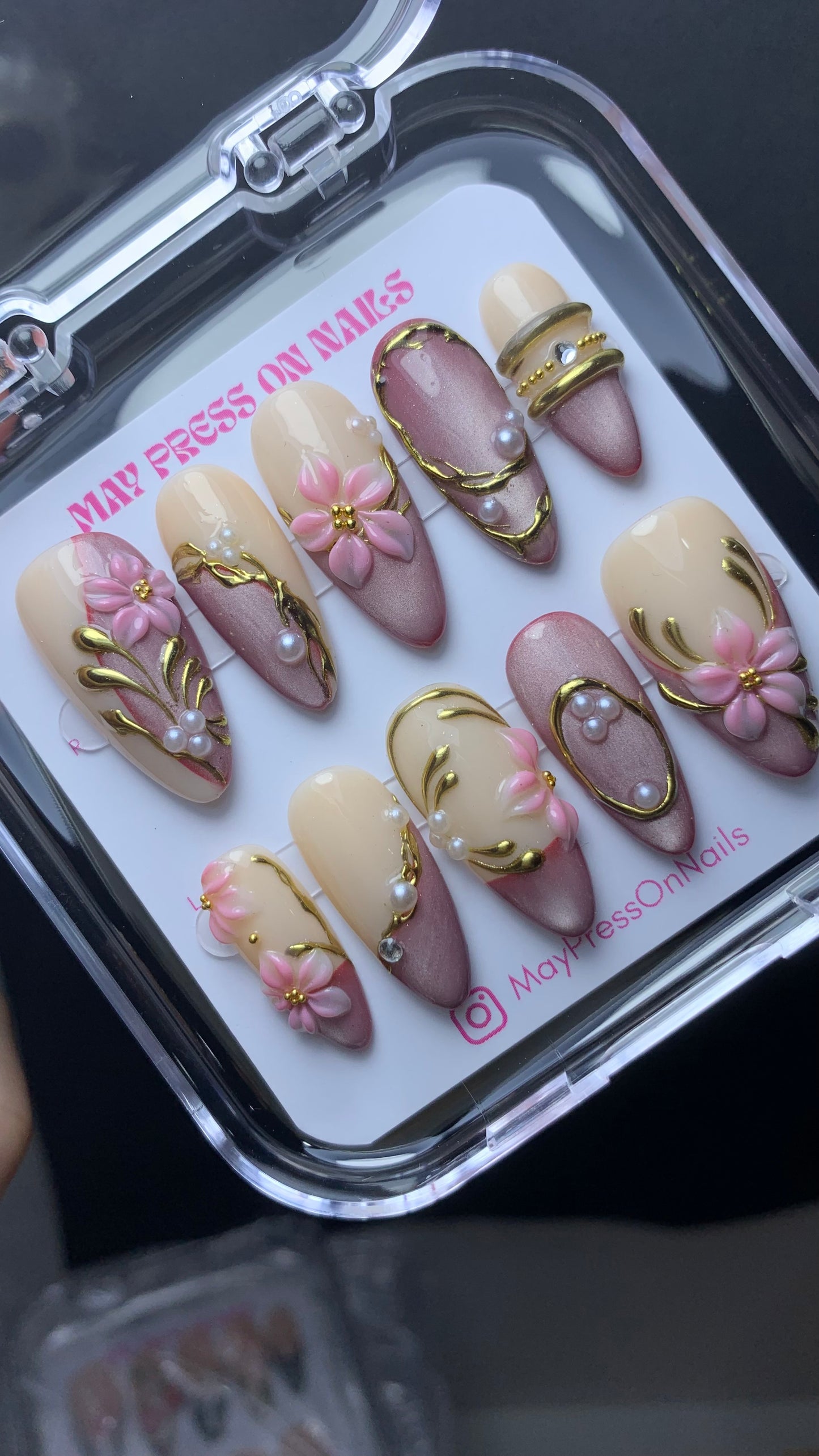 Autumn press-on nails M06
