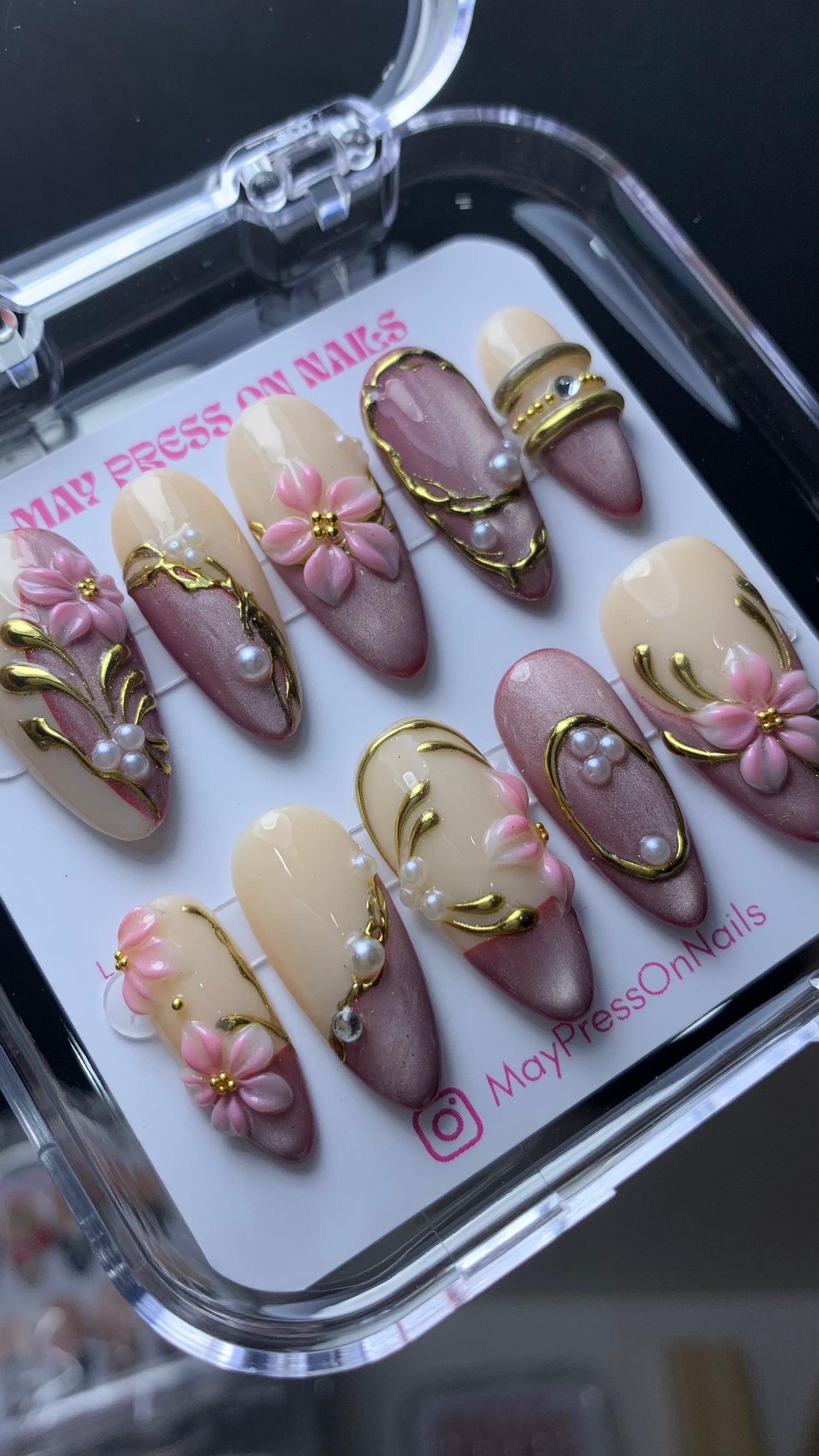 Autumn press-on nails M06