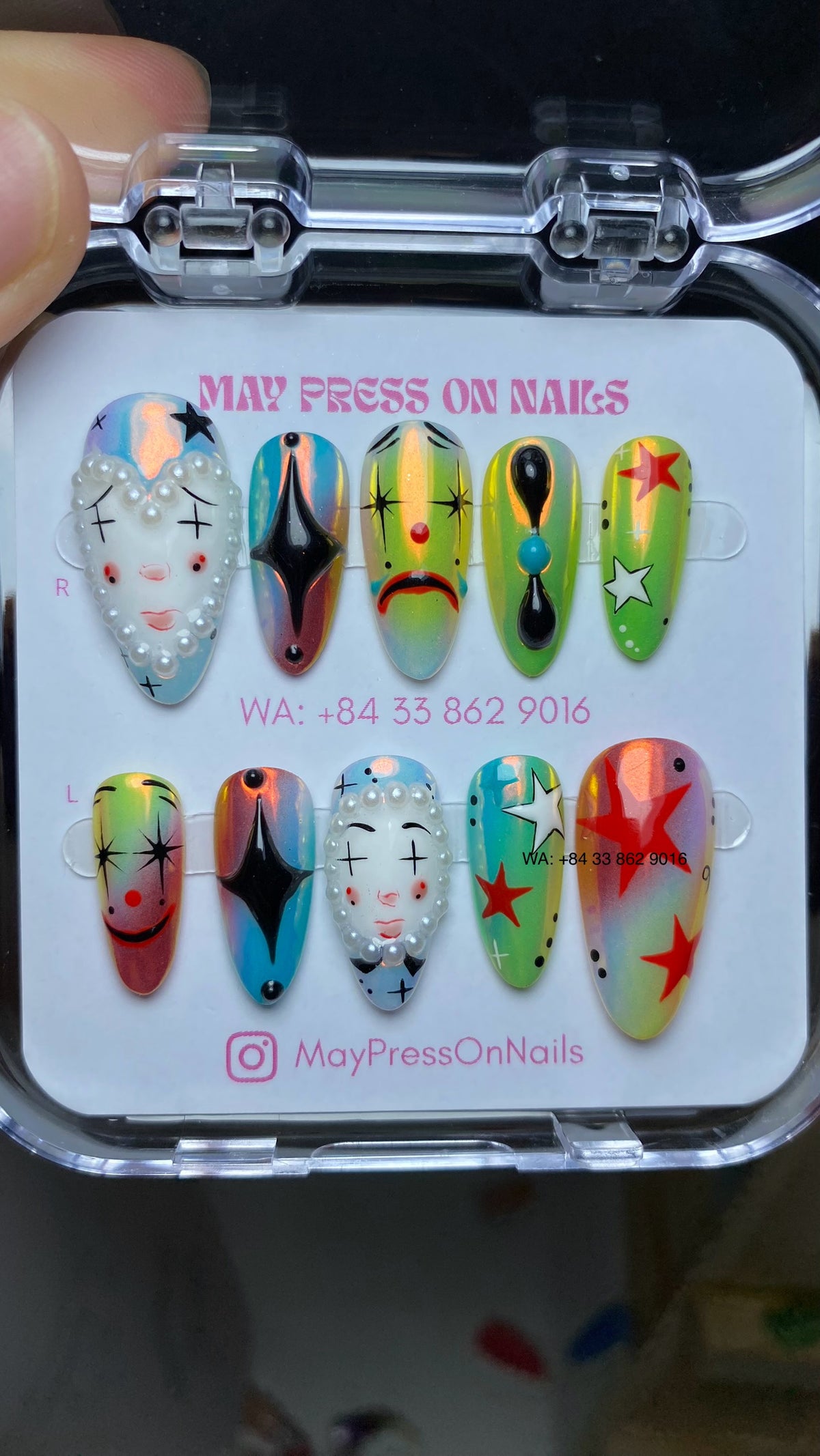 Halloween press on nails M22