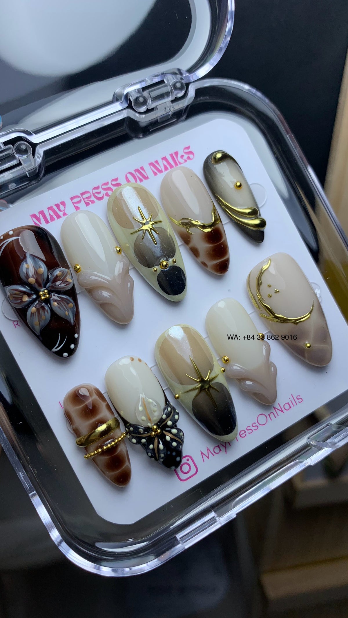 Autumn press on nails M15