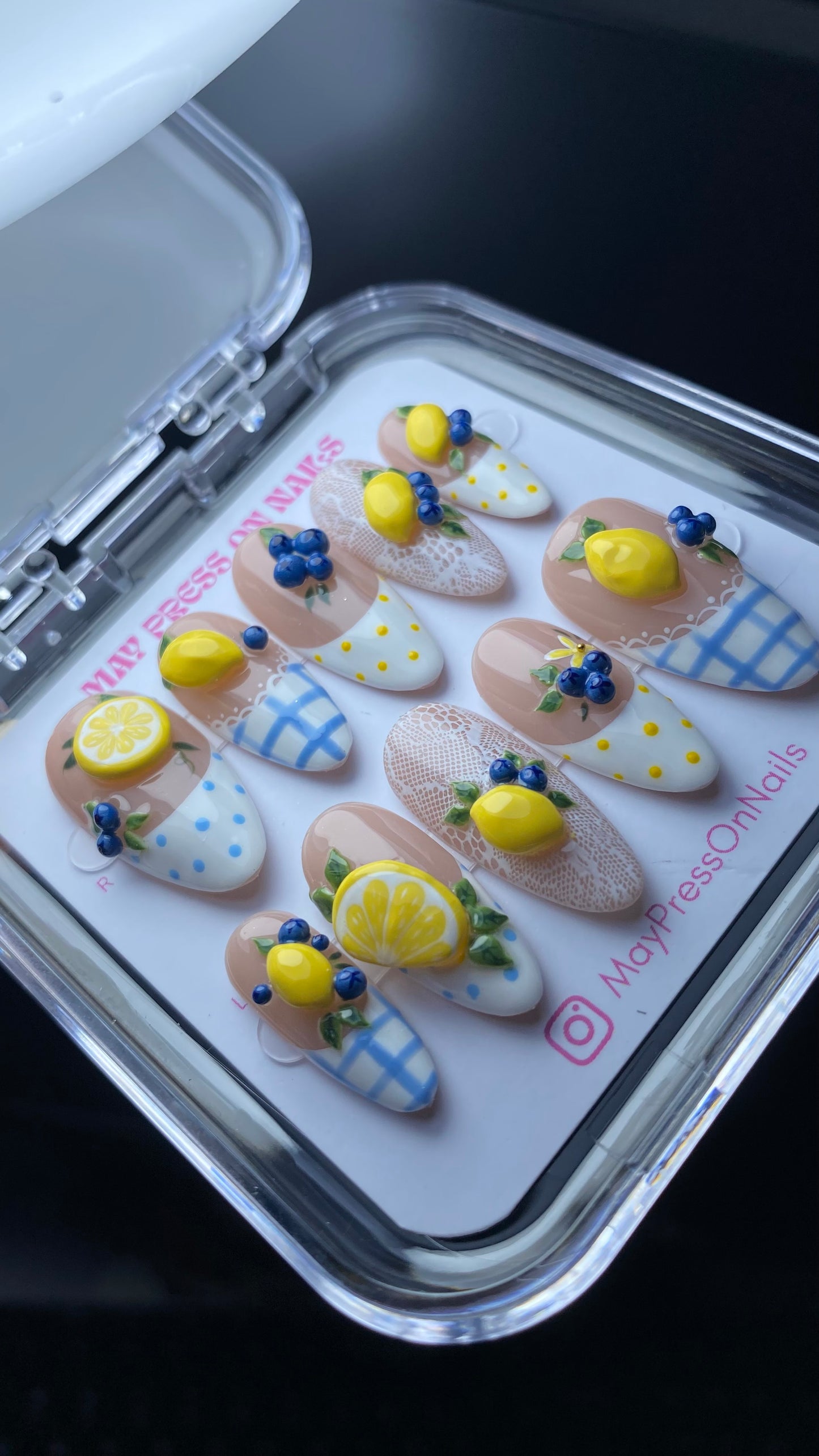 3D summer press-on nails M115