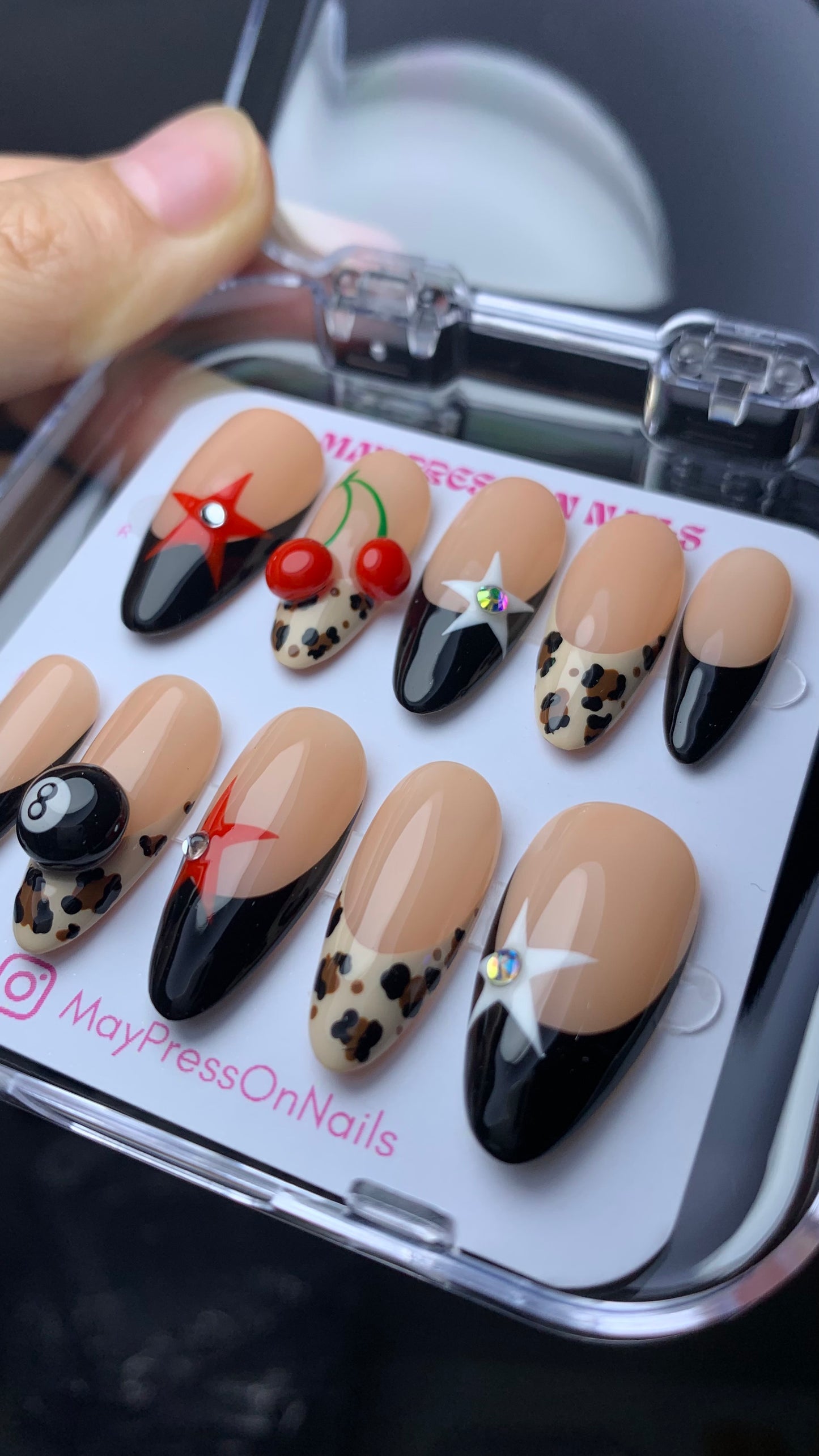 Autumn press-on nails M07