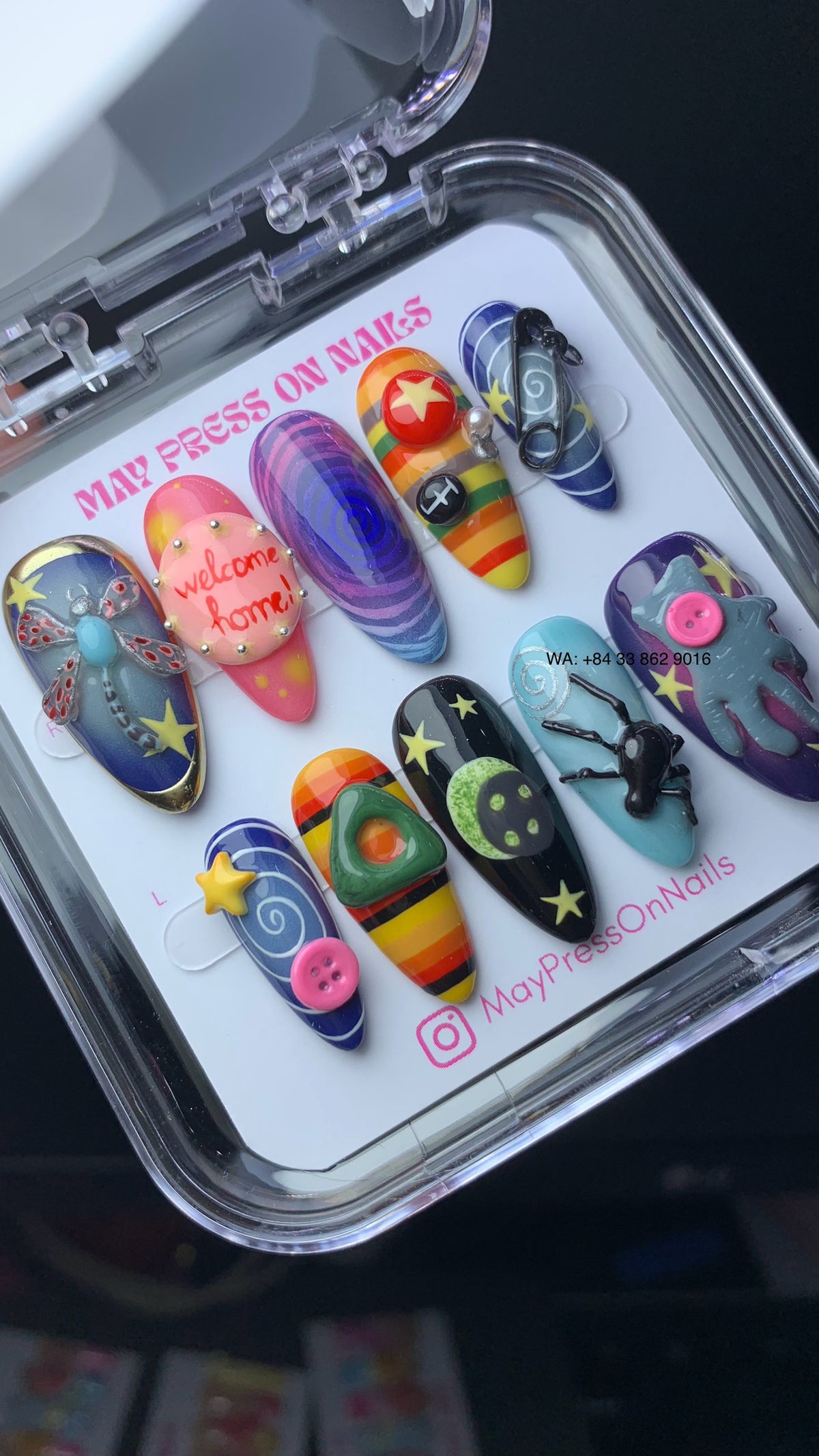 Halloween press on nails M23